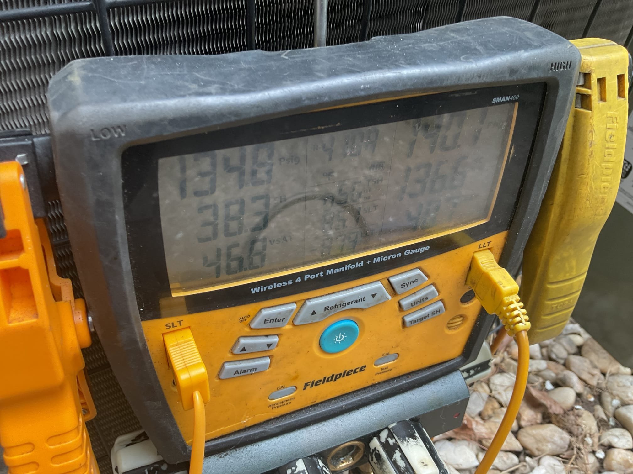  4/15/26. Found wiring on capacitor was wrong. Found that the wire was on the fan terminal and needed moved over to the common terminal. Placed the wire over to common terminal and found the compressor is shot. Explained to landlord the only real option is to replace the system at this time. Set up appointment for replacement quote.