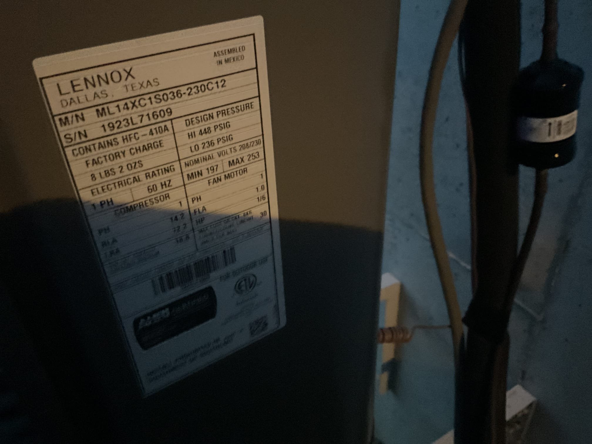 4/15/26. Found 2024 Lennox system completely frozen. Found air filter ok. Explained to homeowner that the system needs to un thaw before further diagnostics. Told him to put towels around base. Need to follow up with customer.