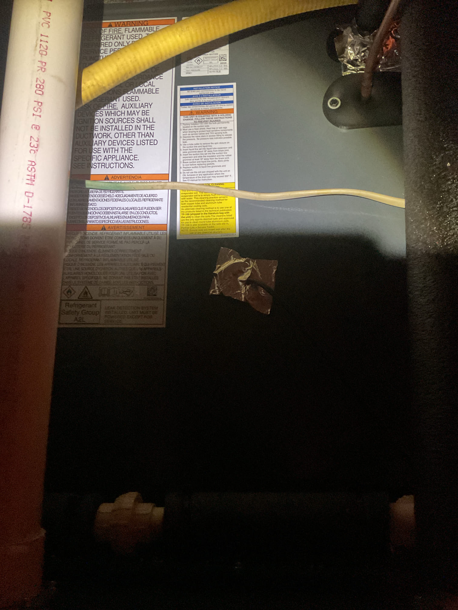 04/16/26 Dan 

I arrived to the customers home to service their 1 yr 2nd floor Goodman a/c system . I checked the wiring connections and the voltages . I checked and replaced the indoor air filter , the filter size is (2) 16x16x1 . I Inspected the indoor coil and tested the primary drain pan and cleared and tested the water drains and traps if applicable. I Took indoor temp splits at the return and the supply  and checked the blower motor condition and operation. I looked  at the outdoor unit wiring connections and voltages . I inspected  the outdoor components and checked my unit pressures by using super heat sub cool method.  System in good operating condition at this time. 

1st floor $89.00 check up . 
I serviced their 21 yr old Trane  a/c side . I checked the wiring connections and the voltages . I checked and found  the indoor air filter was good , the filter size is 16x25x1. I Inspected the indoor coil and tested the primary drain pan with water and flushed the drain line and cl