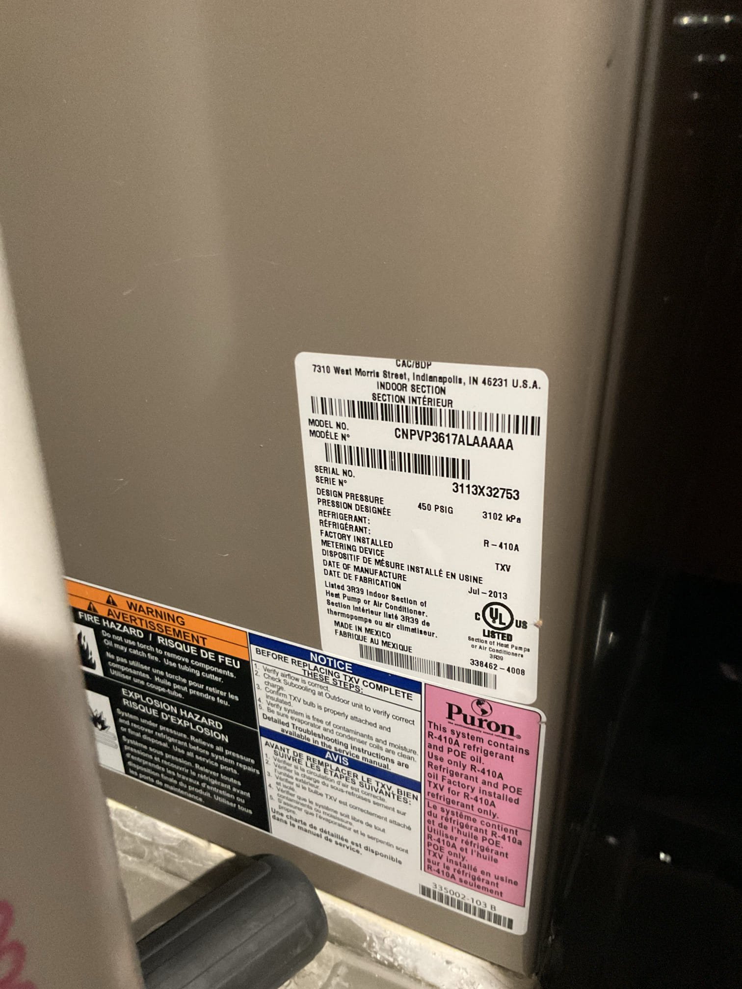 No cooling 
2.5 ton AC that serves second floor of the house. Equipment is 12-13 years old
Found failed 40/5 capacitor at outdoor unit.
Megaohm test for integrity of compressor pass.
Offered new capacitor. Homeowner agreed. Replaced, mounted and tested.
Refrigerant pressures and diagnostics indicated an undercharge. Running at 1° Subcooling. Target is 10° so I offered and provided estimate to charge the system up to 2# R410A and introduce a leak dye.

House has (2) systems 
Equipment lacks surge protection and water protection. 

System operational at this time but has slight refrigerant undercharge and lacks water safeties and surge protection. Both systems are beyond what is considered replacement age for forced air HVAC equipment
 Propane furnaces+AC

Provided email estimate for 2 plan memberships.



