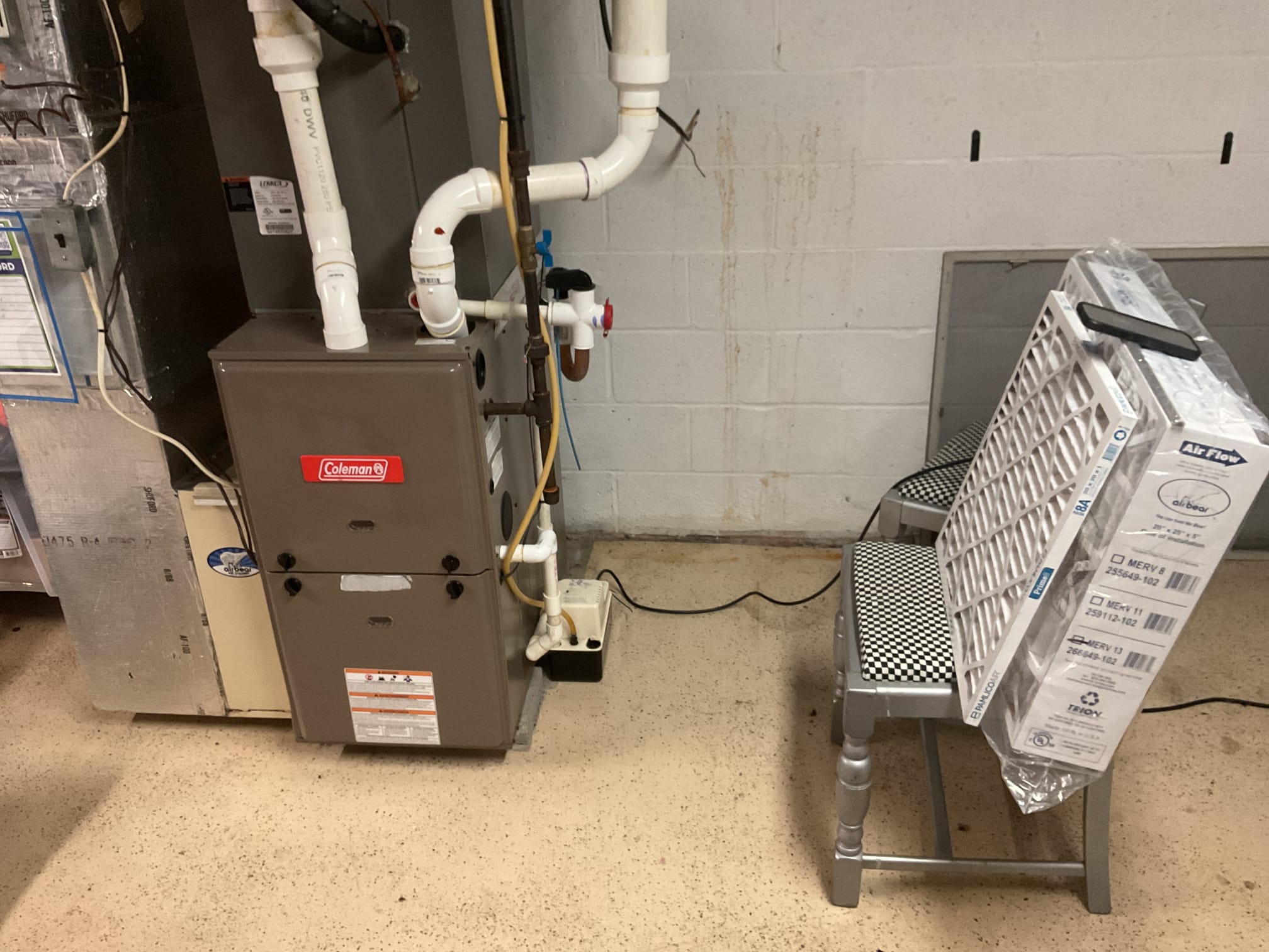 4/17/26. Performed precision a/c tune up on 2010 Lennox a/c system. 20x25x1 air filter is ok. Checked all electrical connections and components. Checked temperature split. Cleaned out ez trap. Tested blower capacitor, tested outdoor capacitor. Found no surge protection on outside unit, provided option. Checked refrigerant pressures and temperatures. System is 16 years old and would recommend getting a replacement quote. A/c is working at time of service. 