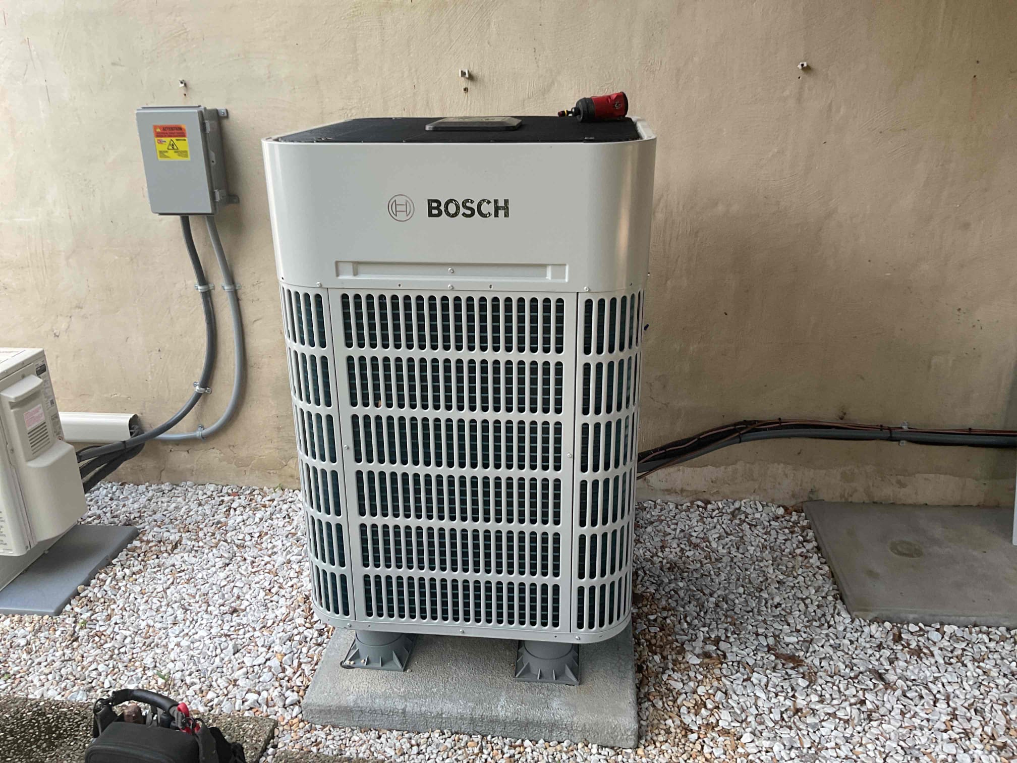 Part # 8733983392 4/17/26. Found Bosch cold climate heat pump installed by dibiase 10/25. Not coming on. Reset power inside and out with no luck. Jumped out ecobee thermostat still did not come on but had a 24v input to air handler. Checked for input at outdoor heat pump and found no call for cooling. Suspect a failed indoor control board. Customer had a power outage. Called Bosch tech support and confirmed. Need to order new control board under warranty. System is down. Customer would like ag3000 surge protector added to indoor unit. 
