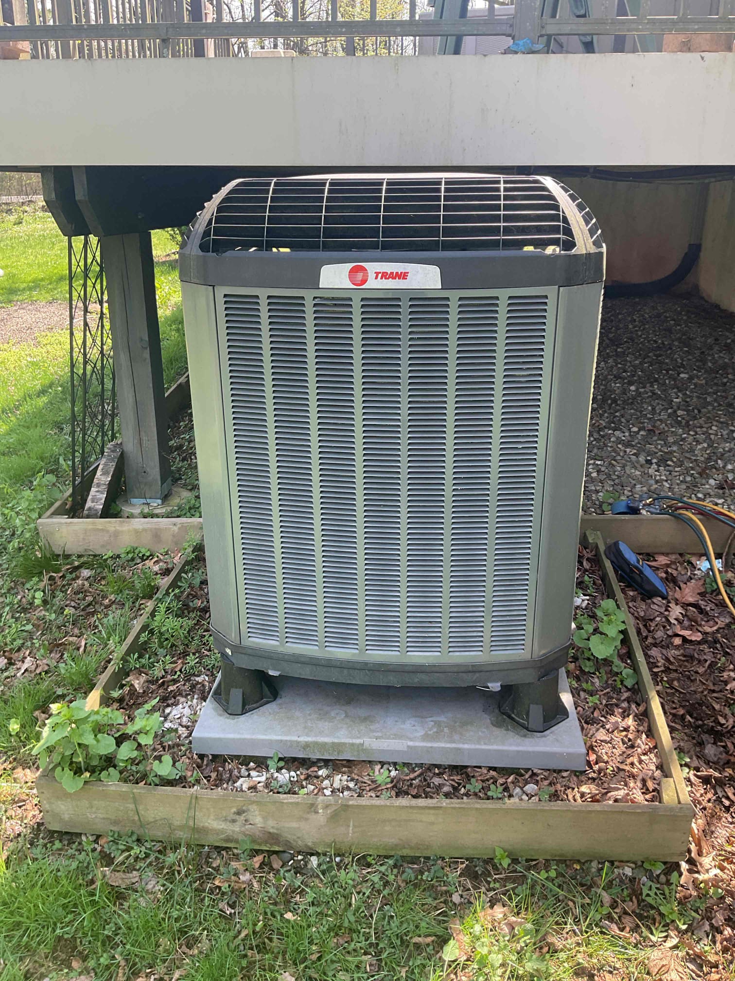 I arrived to the customers home and the capacitor did finally fail . I quoted the customers for a new replacement dual capacitor. They appointment I removed the old failed capacitor and replaced with the new OEM capacitor and then tested system operation. Everything is back up and running at this time of service collected payment paid by credit card.