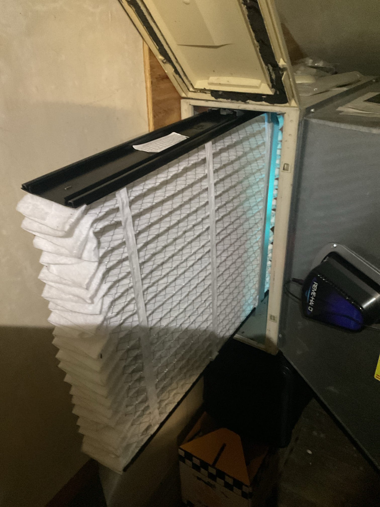 I arrived to Frank’s home to look over his system. We were here on April 7 for a check up for his a/c. I found everything up in the attic was fine. The filter was good. Blower is running and coil looks good. I went to the outdoor unit and my pressures were voided  I did a  nitrogen test to the system to check for a leak, I did find a leak on the suction port of the service valve with the cap on. I resealed the cap with some Teflon tape and sealed the cap tight and added more nitrogen. Will leave over the weekend per Joe and then follow up with a tech  to check the pressures , to see if there’s any other leaks , I collected for my diagnostic and nitrogen test total due is 433.50 paid by check # 1405
