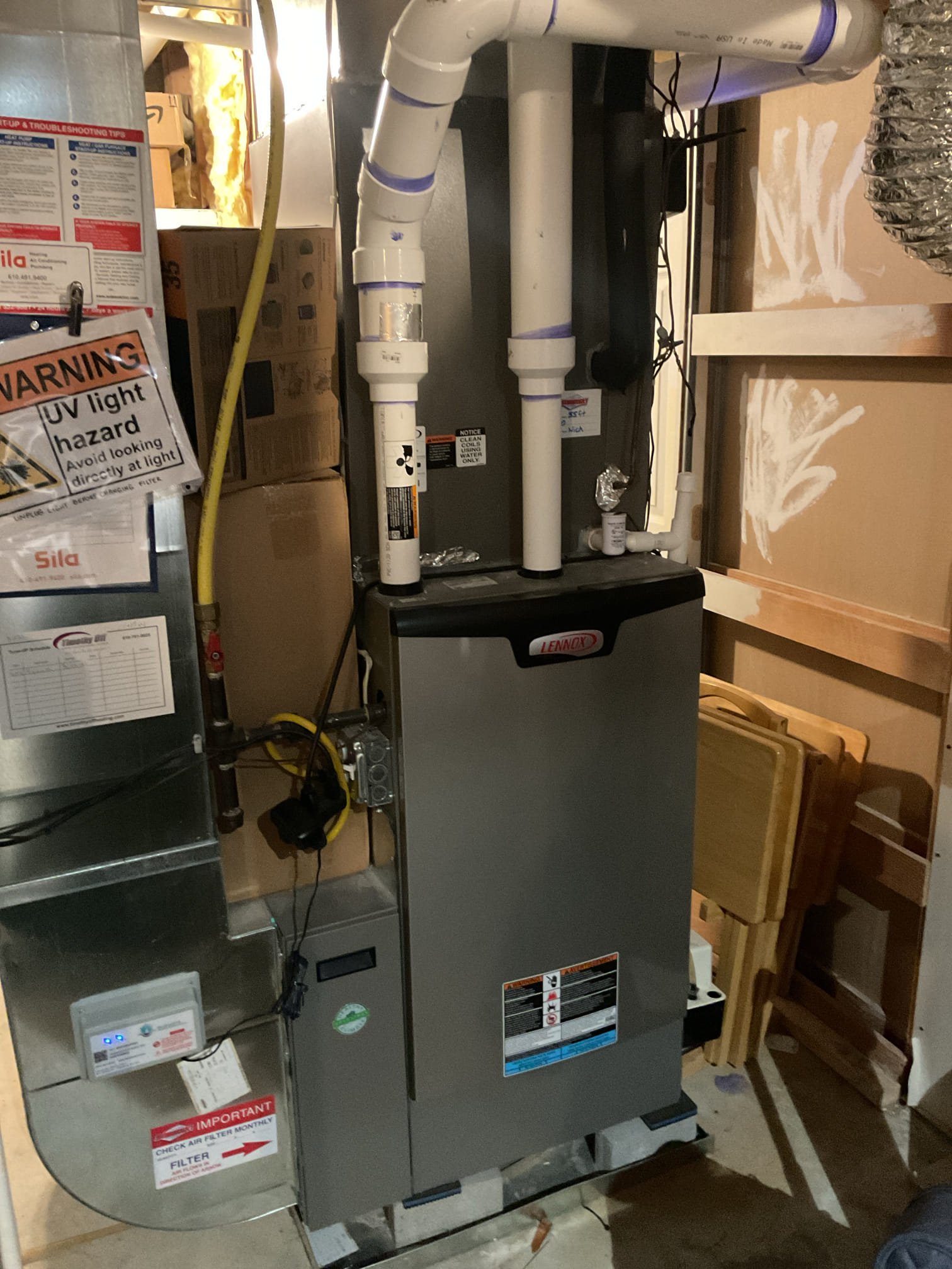 I arrived to the customers home . They had accidentally knocked their ( icomfort s30 series thermostat off the wall and cracked and broke the thermostat face . It’s a full communication Lennox furnace and heat pump system . They will look for a new thermostat and controls . They wanted to see if we could put it in if they supply the thermostat and module controller. Office to price out. I did sign her up for an annual service contract for 189.00 and collected for diagnostic fee. 