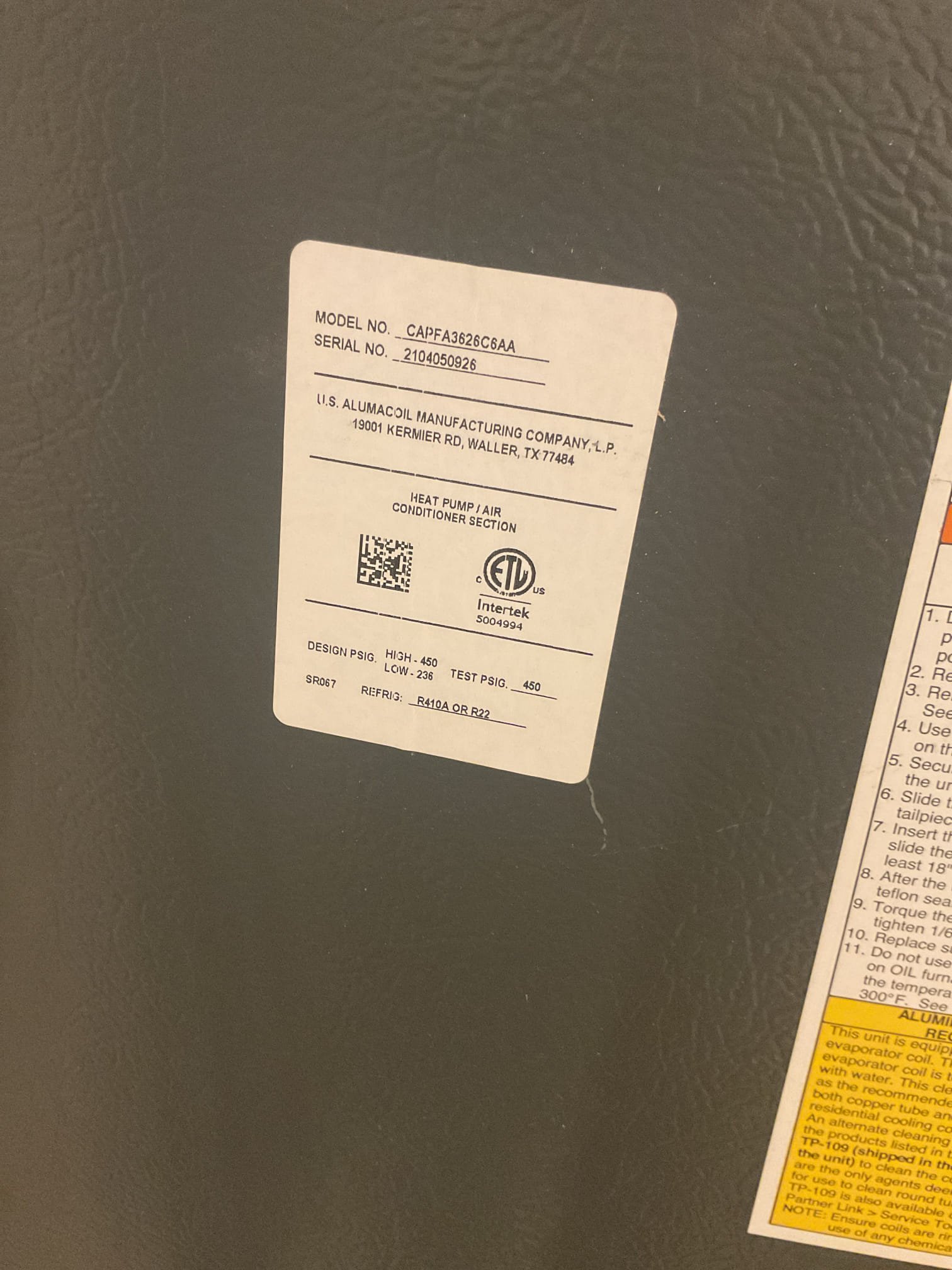 Luis 4-20-26 customer called in for no cooling, found thermostat to heat, I switched thermostat to cooling and test AC operation air-conditioning outside came on and the indoor blower also came on after troubleshooting the system refrigerant levels outdoor electrical components within range. I discovered that the condensate pump safety it’s wire to shutoff outdoor unit. When testing pump I found pump has intermittent issue with float. I provided estimate for repairs. Provided couple options to customer. Customer decided to go with minimum repairs. Replacement of condensation pump with 3/4 pvc repair to have access to pump. Anchor pump to heater cabinet so is fully level and maintenance friendly. Test pump operation ok cycle ac unit ok. Pump and float switches are now both connected to thermostat. 