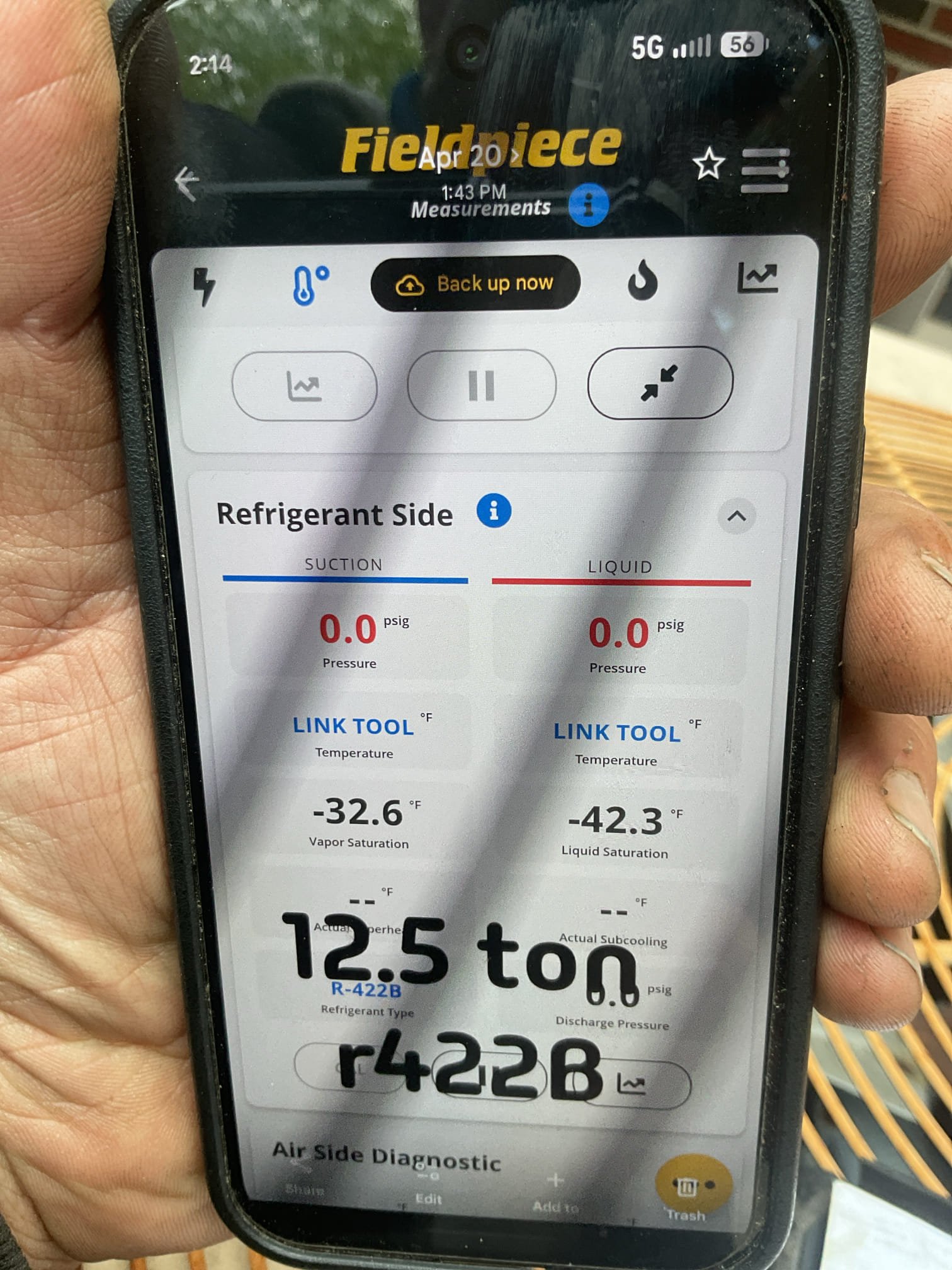 Arrived for no cooling issue with LIPP center main air handlers.

1 is 15 tons R22 I had noted it was low on refrigerant in late August 2024.
The other is 12.5 Tons R422B 

Both systems are completely empty of refrigerant.
Air handlers are accessed via mounted ladder in mechanical room. Upflow.
Air handlers will not fit through access. 
Upflow.

I discussed with Joe. Our management will schedule a site visit for him ASAP. 

I informed Mike DeFrank. 