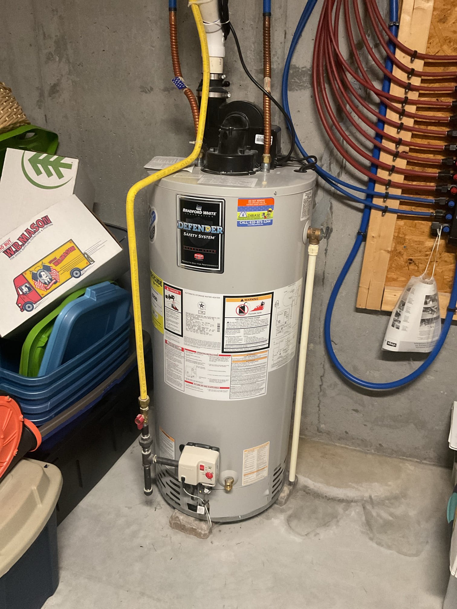 4/20/26. Performed precision a/c tune up on Goodman a/c system. 16x25x1 air filter is clean. Checked all electrical connections and components. Checked temperature split. Brushed out ez trap. Checked refrigerant pressures and temperatures. A/c is working properly at time of service. Also homeowner mentioned that they are running out of hot water and they didn’t use to. Found 14 year old Bradford white water heater was already turned up about 3 notches from hot setting. More than likely the water heater is full of sedaminent that won’t all come out. Recommend replacing water heater provided option for new Rheem 50 gallon power vented water heater. 