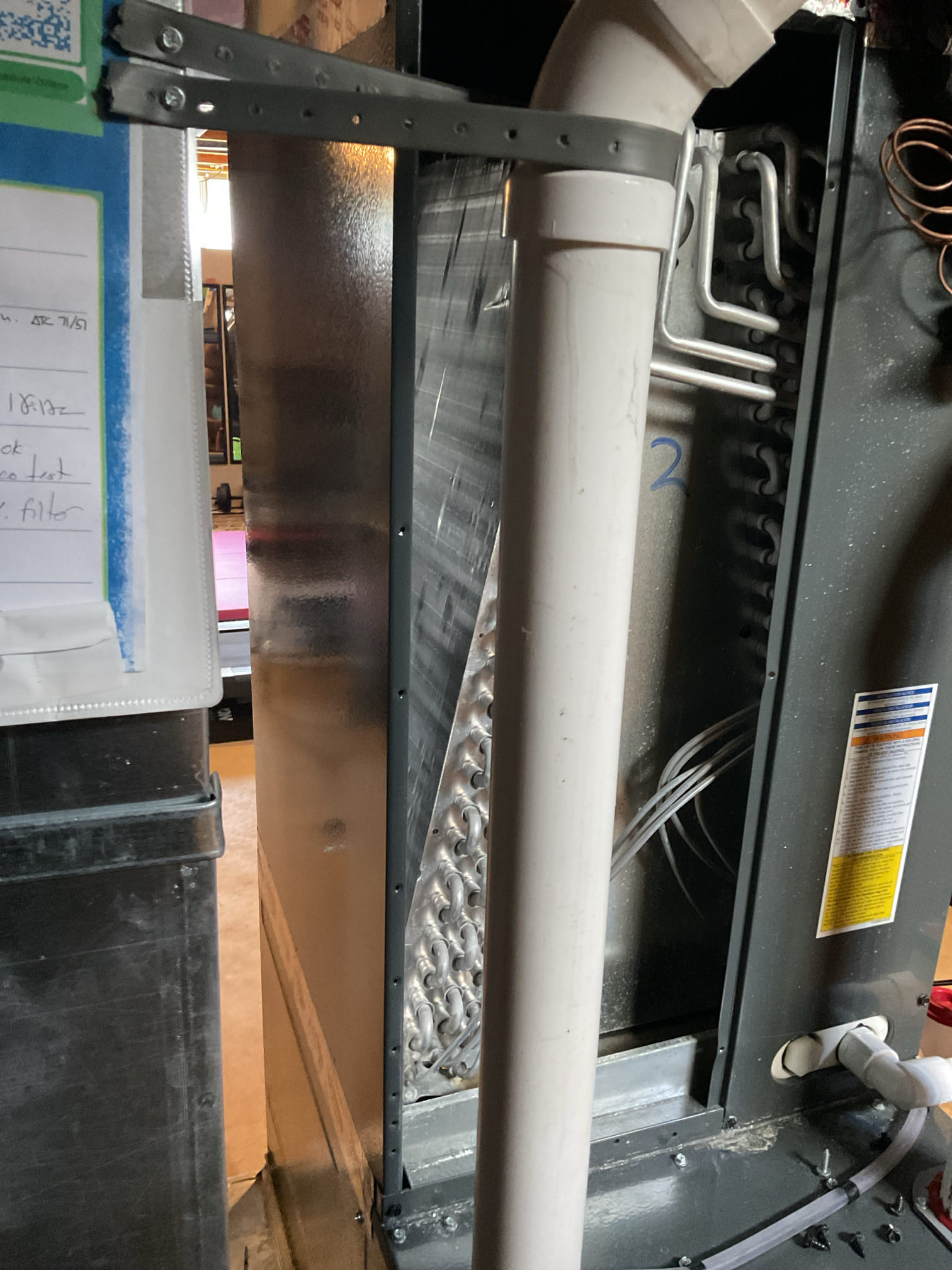 4/20/26 Dan 

I arrived to the customers home to service their 3 yr old Amana a/c system . I checked the wiring connections and the voltages . I checked and replaced the indoor air filter , the filter size is 16x25x1. I Inspected the indoor coil and tested the primary drain pan and cleared and tested the water drains and traps if applicable. I Took indoor temp splits at the return and the supply  and checked the blower motor condition and operation. I looked  at the outdoor unit wiring connections and voltages . I inspected  the outdoor components and checked my unit pressures by using super heat sub cool method.  System in good operating condition at this time. 
