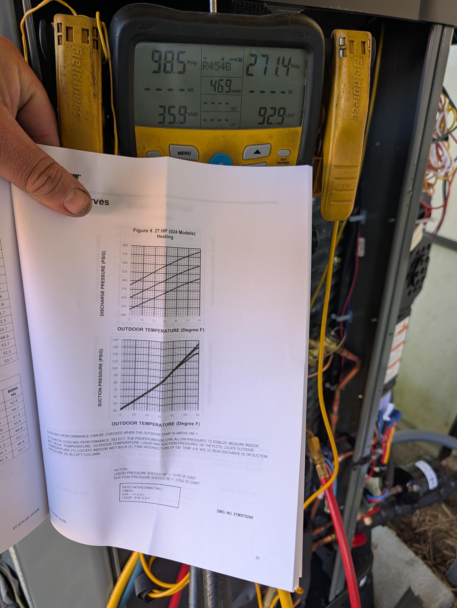 No heat issue with recently installed system.
Neither indoor equipment or outdoor equipment were operating. 
Made sure thermostat was demanding heat. 
I started at indoor equipment low voltage control wiring. There was no demand for heat from thermostat.
Checked for open safeties, there are no open safeties.
Took NEST thermostat off and placed back on. After 2 minutes delay system came on as designed in heating.
Informed homeowner that the thermostat could have simply not been clicked in all the way or the contacts are intermittently failing to work.
Offered S1200 smart thermostat.
He agreed to install. 
Installed and configured Honeywell S1200 thermostat. Connected to WiFi and the app.
Configured as 2-stage heat pump. Aux heat lockout 35°, compressor lockout disabled. 

Completed Quality assurance inspection: Checked mechanical, wiring, ductwork connections, refrigerant and drain piping. Tested aux heat 40A 10KW Good. Checked refrigerant pressures: match manufacturer chart.

System op