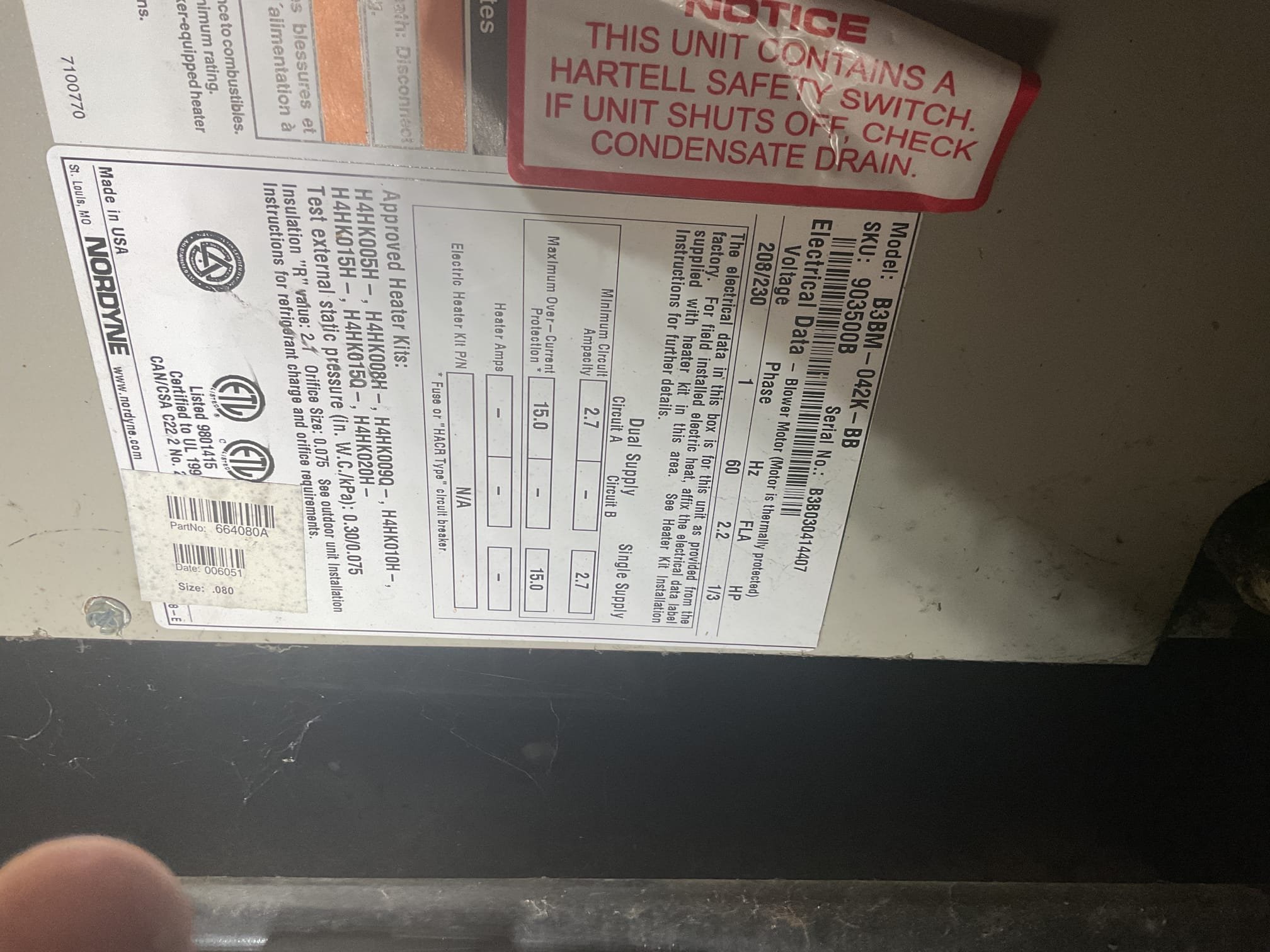 4/21/26. Fully assessed no cooling situation on 2003 r-22 fridgidaire a/c. Found after kicking on system it was low on charge pressures were 105/34, very low on charge, system will not cool on the hot days and will freeze up risking water damage. Explained to homeowner that we do not charge r-22 systems any more. Recommended replacement of system. Talked to homeowner about a heat pump system. Set up appointment with our office. 