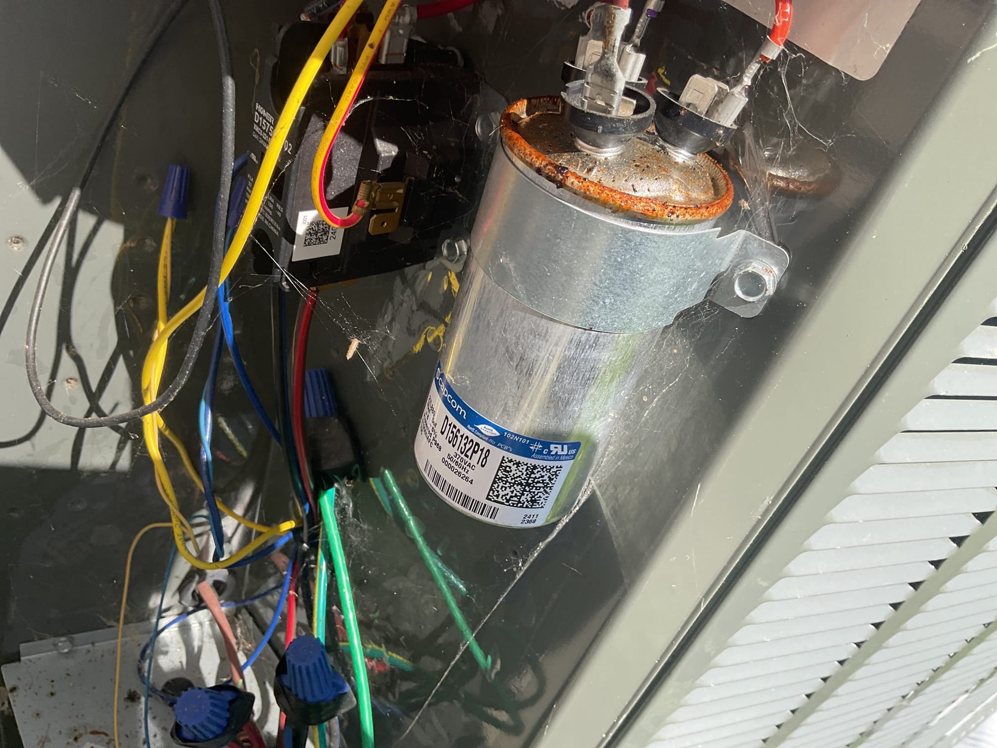 4/21/26. Found failed 45/5 capacitor on 2024 trane a/c system installed by dibiase 6/2024. Replaced capacitor and homeowner signed up for maintenance plan. Performed tune up while on site. Replaced 16x25x1 air filter. Checked all electrical connections and components. Checked temperature split. Cleaned out ez trap. Tested condensation pump. Checked refrigerant pressures and temperatures. A/c is working properly at time of service. 