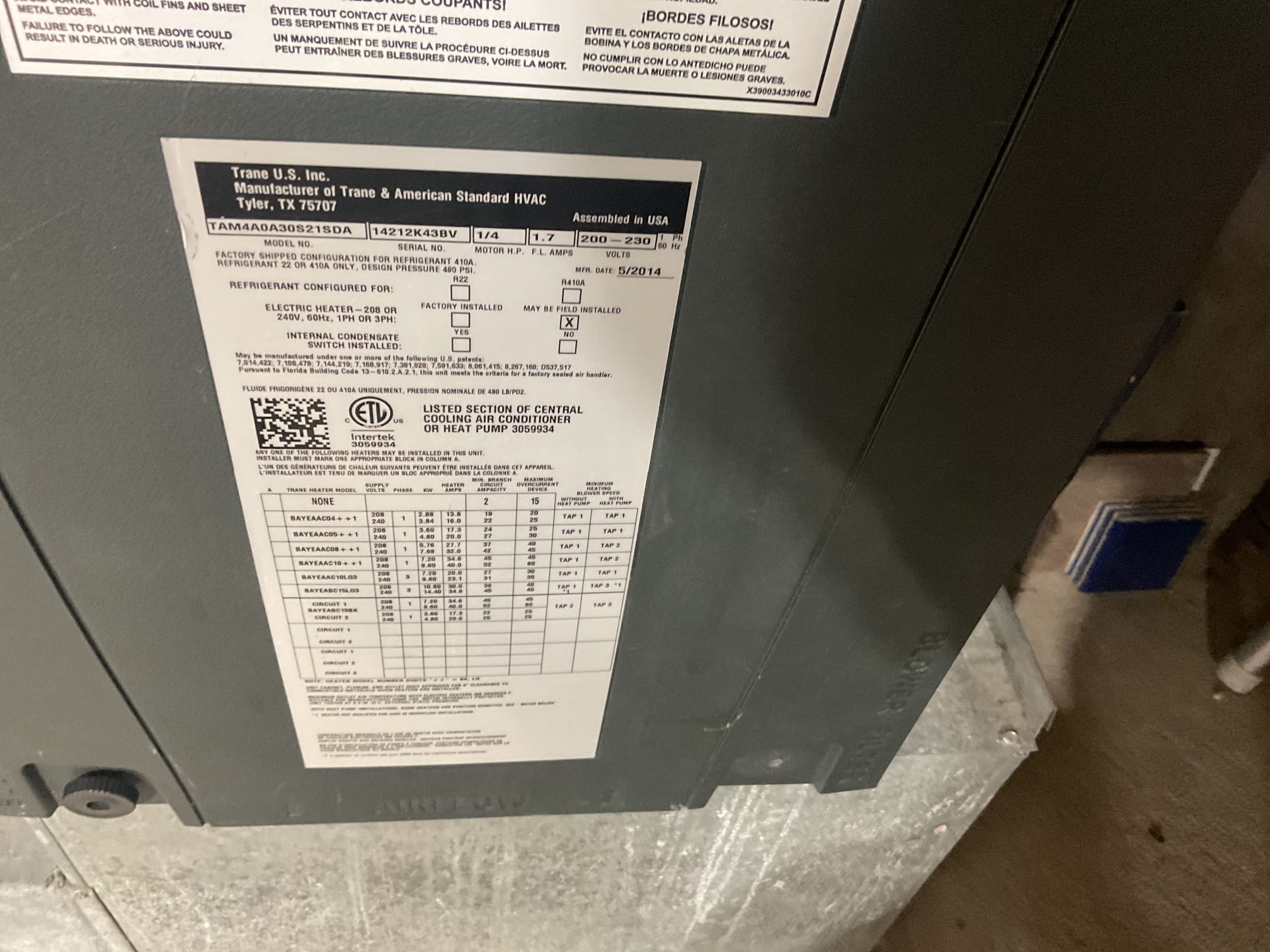 4/22/26. Performed precision a/c tune up on 2014 trane heat pump system. Replaced 16x20x1 air filter. Checked all electrical connections and components. Checked temperature split. Flushed condensation drain checked refrigerant pressures and temperatures. Heat pump is 12 years old and would start to consider replacing heat pump system. Heat pump is working at time of service. 