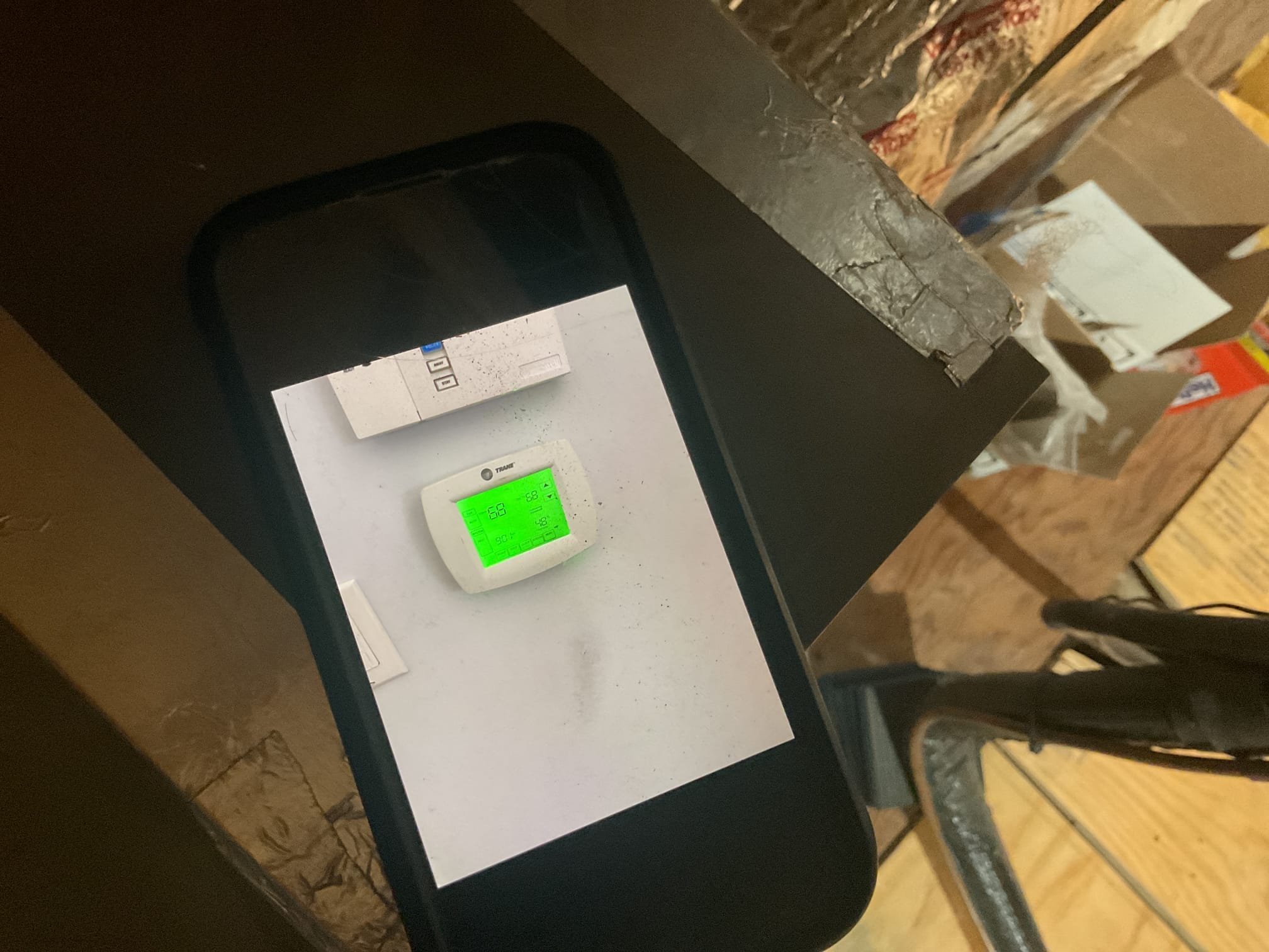 Customer had an emergency and we had to leave the home. 