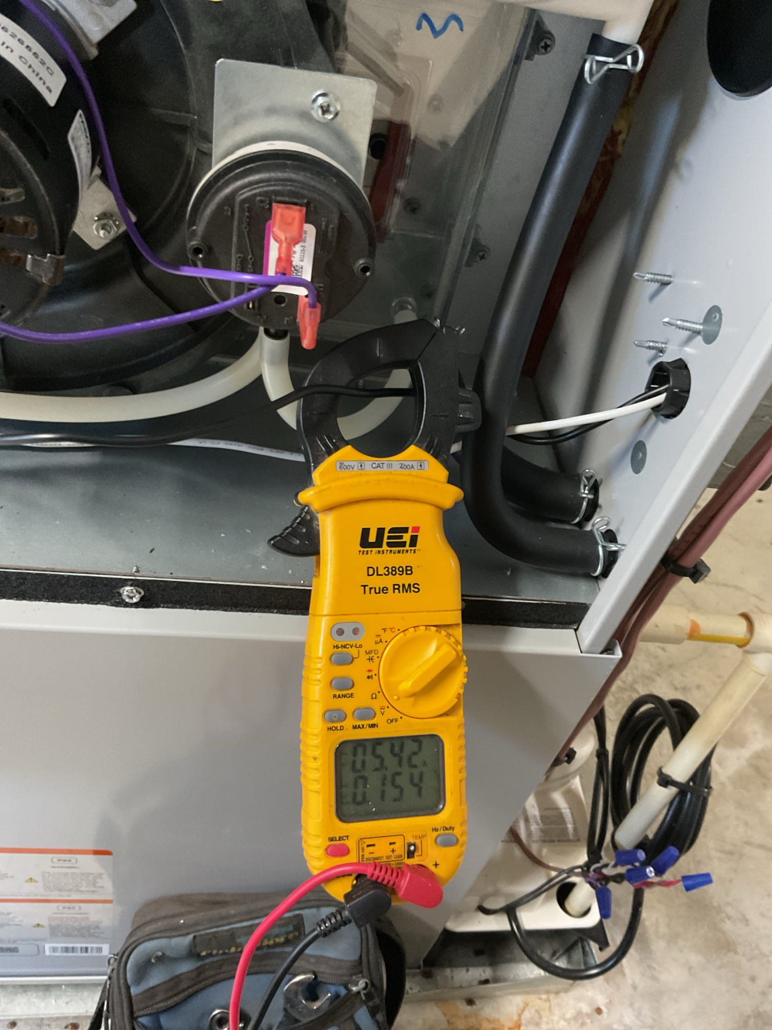 Completed AC tune up for Bosch inverter system. Installed July 2024 by Dibiase. 

20x25x5 filter ok 
Indoor and outdoor coils in good condition 
Inspected wiring, controls, electric motors and components; 
Measured temperature split and static pressure 
Inspected drains; cleared EZ trap, tested pump; added treatment tabs to drain pan. Cut back drain line and added unions at (2) points for ease of servicing drain and pump in the future.  
Checked integrity of compressor motor (mega ohm test)

UV bulb is expired in the Bio-Fighter UV system. Homeowner said he will replace bulbs and knows how to source them. 
Provided a mail estimate for APCOX whole home air treatment system.
Lifetime warranty on unit. 3-year bulb replacements. 

Assessed refrigerant charge checked pressures. 272/130 5° SC excellent 

AC system operating well at this time. 

Homeowner paid for plan renewal today. 