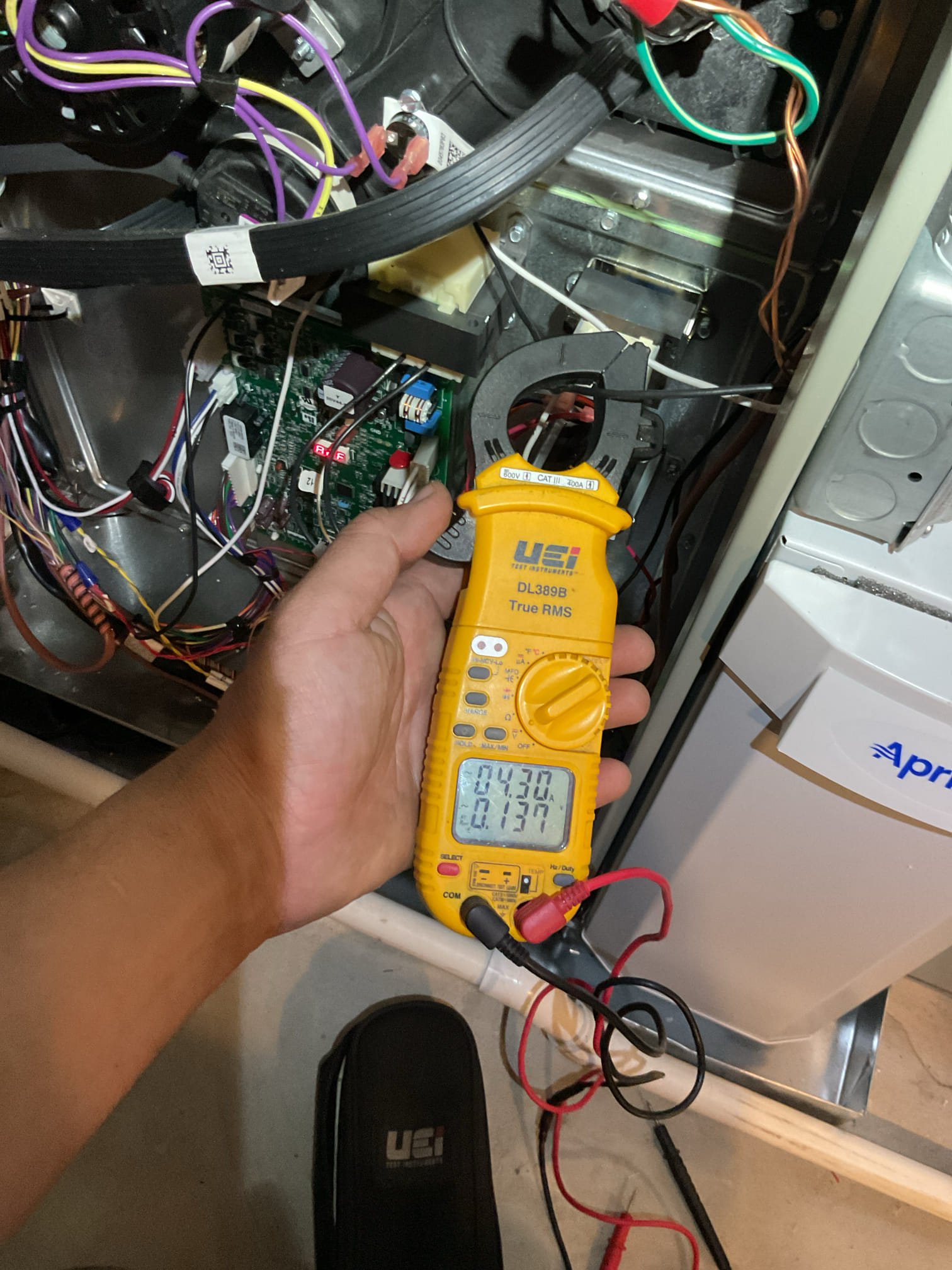 Completed AC tune up for 3 Ton Trane heat pump/gas hybrid system. System installed November 2025

Replaced Aprilaire 413 filter
Indoor and outdoor coils in good condition 
Inspected wiring, controls, electric motors and components; equipment has surge protection 
Measured temperature split and static pressure 
Inspected drains; cleared EZ trap, added treatment tabs to drain pan. 
Wired wet switch so thermostat will alert “Water in equipment pan”
Wired EZ trap so thermostat will alert for “clogged drain line”. 
In either cases will lock out heat and cooling and turn indoor fan on. 
Checked integrity of compressor motor (mega ohm test)

Assessed refrigerant charge checked pressures. Added 12oz refrigerant to get to target subcooling. Perfect 10°. We installed the unit in November so we could not precisely charge at that time. 

AC system operating well at this time. 