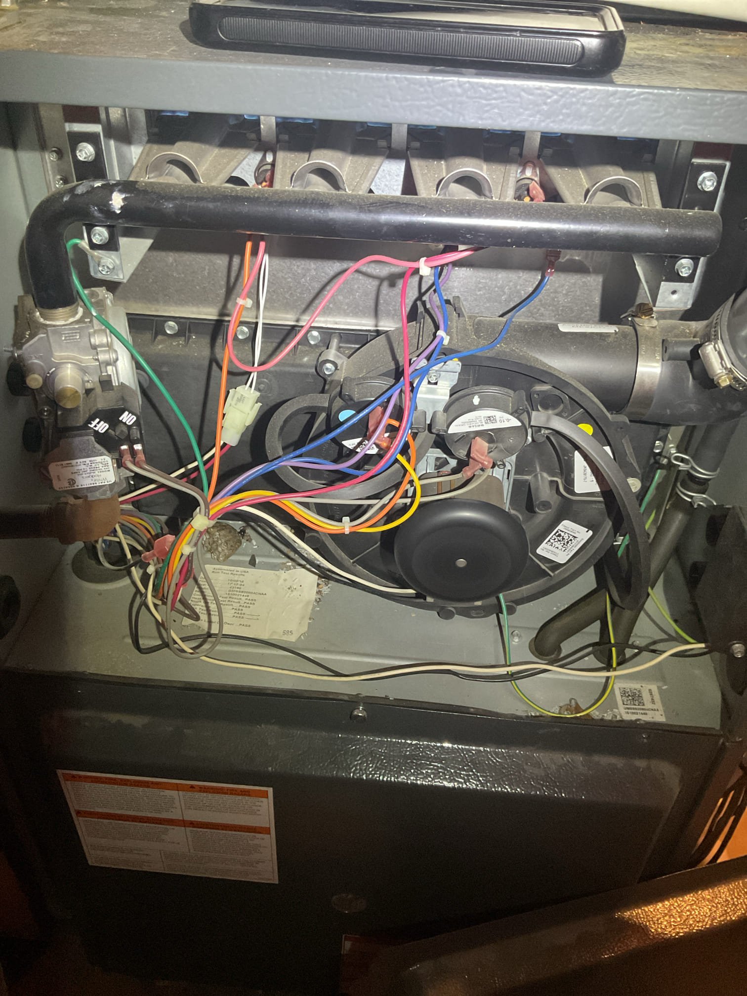 Luis 4-23-26 customer called in for water leak from humidifier, found system off upon arrival, turned thermostat to heat and checked operation, found humidistat in the off position customer has not touch humidifier,  humidifier has no panel. Water valve is in bad shape. I disconnected power to humidifier, humidifier is over 15 years old. I provided estimate for upgrade. 
During inspection I noticed inducer assembly for furnace making noise, all ignition components showing major wear and tear. Heater is from 2015. I provided estimate to replace those items. I would I suggest getting an estimate to upgrade heater. 

Customer decided to replace water heater. Paid 50% deposit 
Rheem  50 Gallon Natural Gas Powervented Water Heater.
• Drain, Remove, and Dispose of old water heater.
• Install new water heater in drain pan and install water alarm.
• Install new expansion tank for new water heater.
• Modify piping to new water heater application as needed.
• Complete all mechanical and piping c