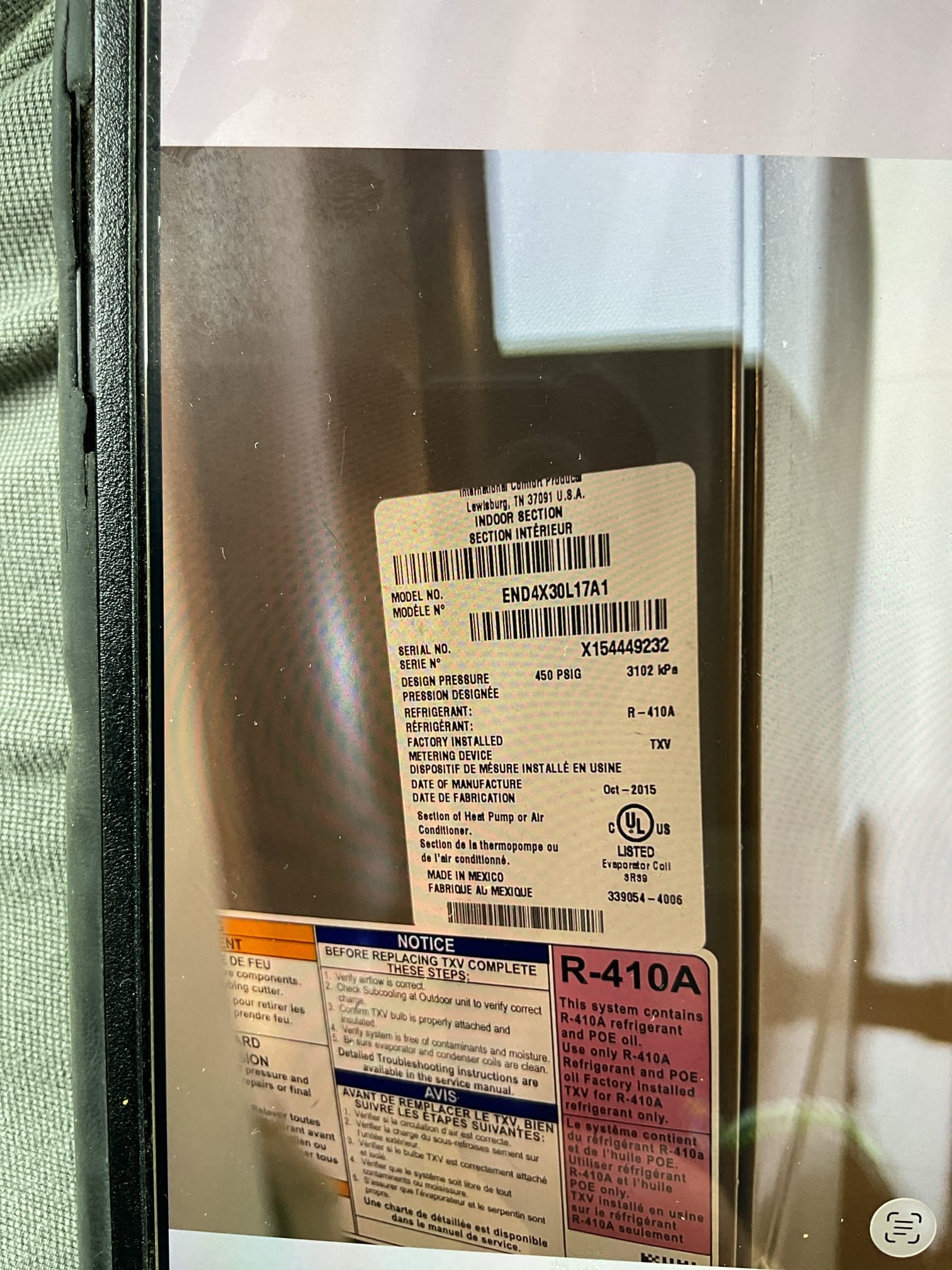 Went out to inspect main system for the home and found that it needs to be replaced. All information was provided to Joe 

Found dead cat in indoor unit .  System needs replaced .  We also need to move two supply toe kick registers which are 6” and 4x10 .  We have to change them to 4x8 x 6 “  90 boots 

We need to order (2) 4 x 8 x 6” 90 boots , 15ft of hard pipe , (8) 90 elbows ,  6” flex , 3 1/4 x8 stack ( five ft piece)

I took pictures of system and dimensions in service titan .  

I also just installed a Honeywell S 1200 thermostat.

System will need new return drop and aprilaire 413 cased filter installed 
