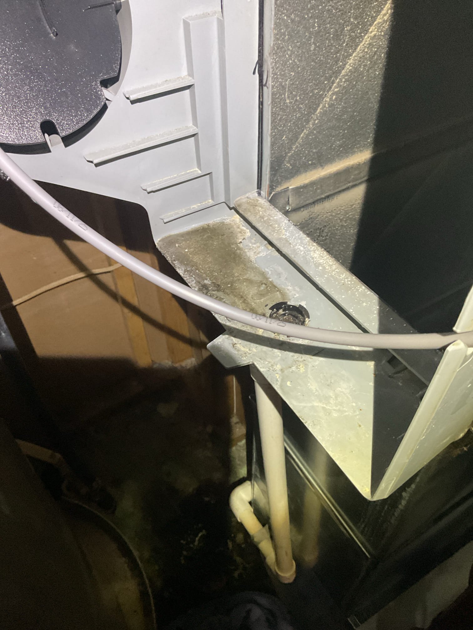 I arrived to the customers home for a recall on a humidifier we just serviced and repaired. Found the solenoid and waterline leaking by. I talked to the customer. He decided he just wanted to take the humidifier completely out of play. I removed the waterline and added  couplings. Humidifiers is no longer in service. No charge for today . 

Did recommend for the customer have some kind of water device on the ground . I recommended a wet switch , I left a estimate for customer to review