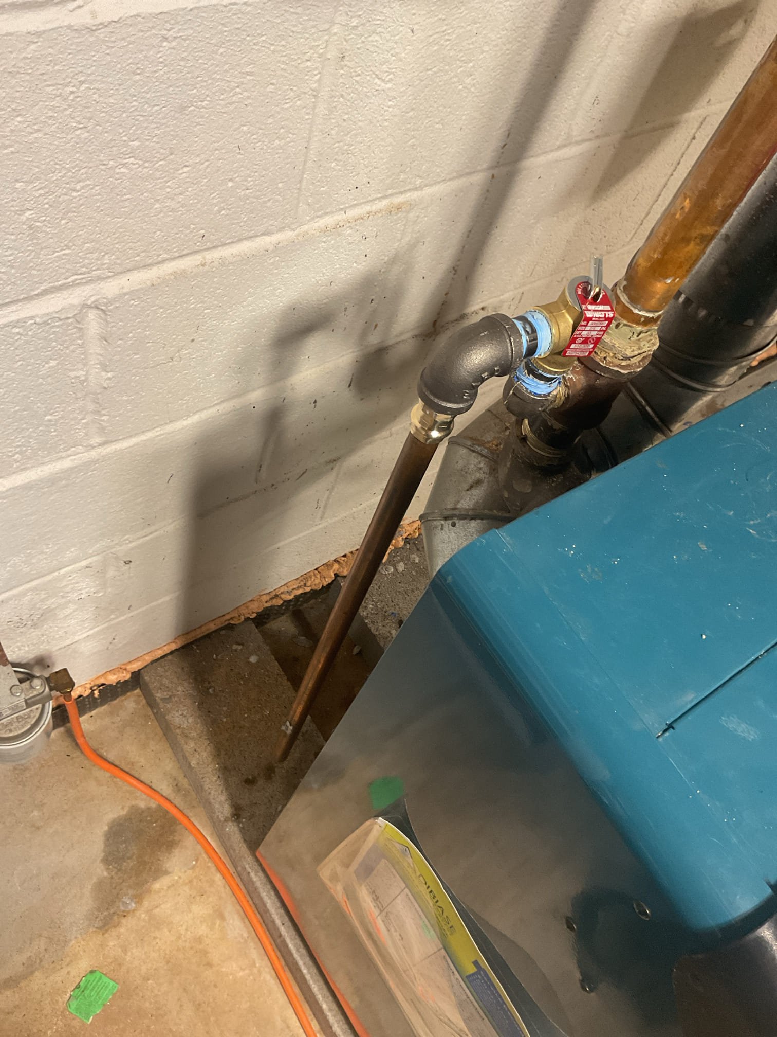 Luis 5-6-26

Replace the water feeder with backflow preventer, expansion tank, and replace relief valve on boiler.  Price includes draining boiler and refilling boiler and purging all loops or radiators as needed.
Installation of water sensor 
Installation of surge protection 
Tests operation after repairs ok. Test all zones ok. Customer will connect water sensor on his own time left instructions on site. 
