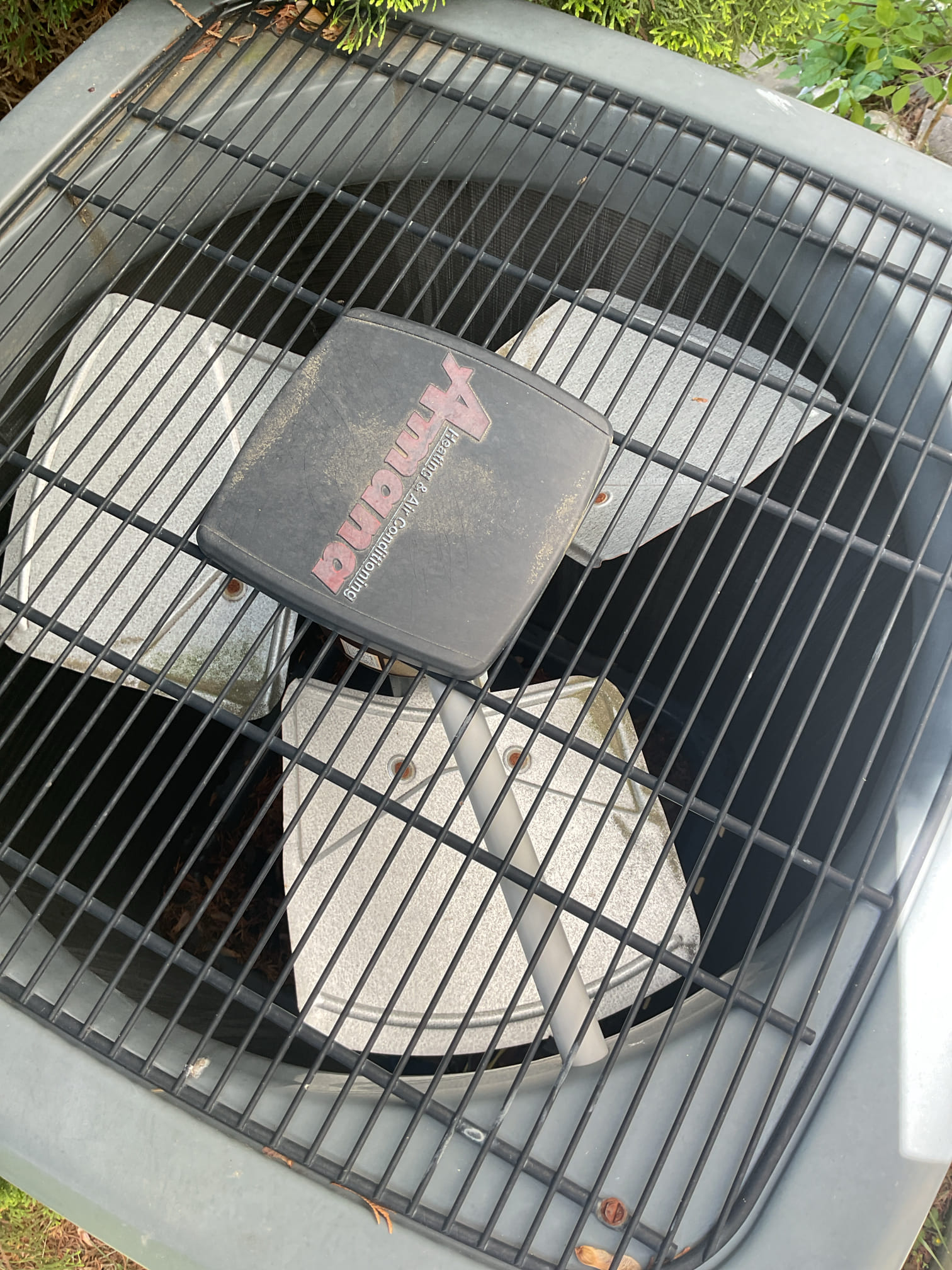 5/7/26 Dan 

I arrived to the customers home to service their 11 yr old amana a/c system.  I checked the wiring connections and the voltages . I checked and replaced the indoor air filter , filter size is a 16x25x1. I Inspected the indoor coil and tested the primary drain pan with water and flushed the drain line and cleared. I Took indoor temp splits at the return and the supply  and checked the blower motor condition and operation. I looked at the outdoor unit wiring connections and voltages . I inspected  the outdoor components and checked my unit pressures by using super heat sub cool method.  The system is currently operational but past normal life expectancy. Replacement of system is recommended in the near future. 

