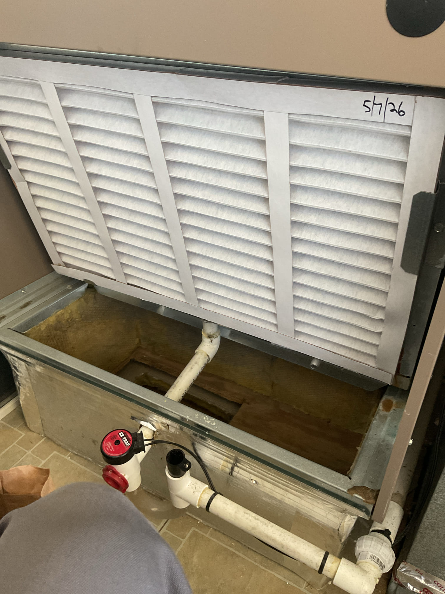 05/7/

I arrived to the customers home to service their 4 yr old NCP 80% gas furnace and a/c package system. 
I started with checking the air filter and replaced, filter size is 16x25x1 . I checked all my electrical connections and voltages. I inspected and tested the  burners , flame sensor and the spark igniter. I inspected the inducer and the blower motor operation. I checked and tested for combustion and took temp rise splits at the return and the supply. I inspected the a/c side of the system as well . I cleared the Ez trap and tested with water . I checked the components for the compressor and the fan motor. I checked my a/c pressures. Everything is running fine at this time of service. 