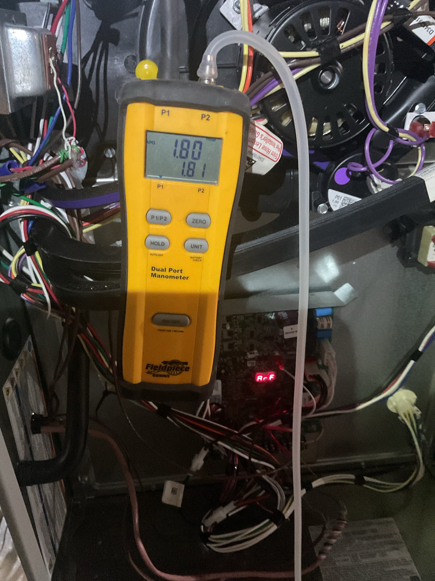 5/8/26 Dan 

I arrived to the customers home for no heat on their one year-old Trane  furnace. The customer was getting an error code for an ignition issue. I found one of the orifices was clogged up. I did clear the orifice and turned  the system back on and tested . I checked the system operation and checked my  pressures, and inspected the burner tubes. Everything is back up and running at this time, no charge still within the two year warranty. I did leave an estimate for the customers to look over for adding a service contract. Please follow up with the customer to see if they’re interested. 