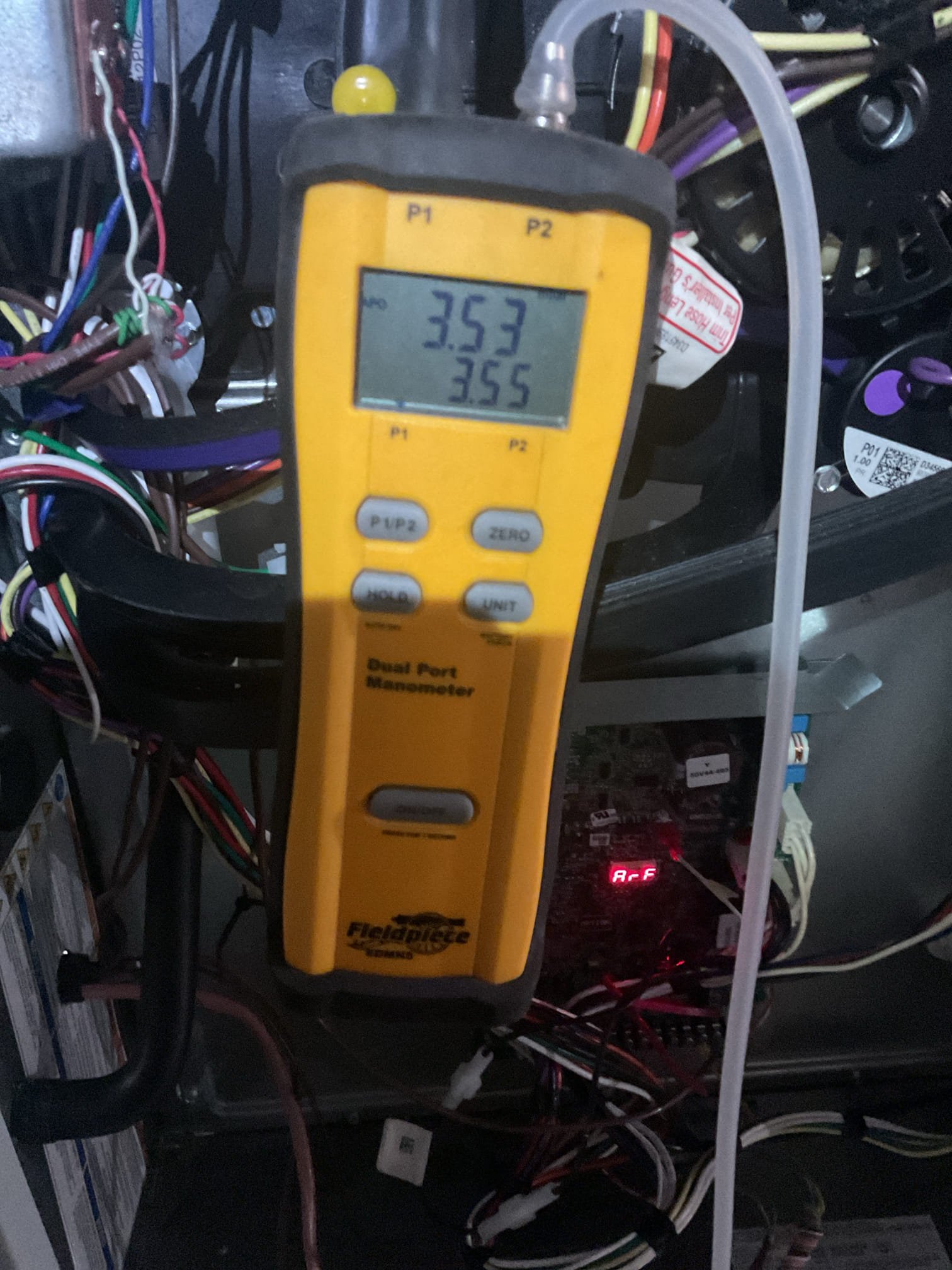 5/8/26 Dan 

I arrived to the customers home for no heat on their one year-old Trane  furnace. The customer was getting an error code for an ignition issue. I found one of the orifices was clogged up. I did clear the orifice and turned  the system back on and tested . I checked the system operation and checked my  pressures, and inspected the burner tubes. Everything is back up and running at this time, no charge still within the two year warranty. I did leave an estimate for the customers to look over for adding a service contract. Please follow up with the customer to see if they’re interested. 