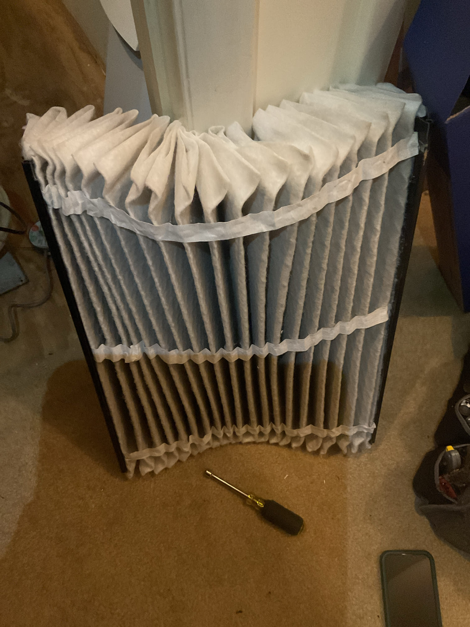 5/11/26 Dan 

I arrived to the customers home to service their 4 yr old Amana a/c system . I checked the wiring connections and the voltages . I checked and replaced the indoor air filter , the filter size is a 313 (supplied) I Inspected the indoor coil and tested the primary drain pan and cleared and tested the water drains and traps if applicable. I Took indoor temp splits at the return and the supply  and checked the blower motor condition and operation. I looked  at the outdoor unit wiring connections and voltages . I inspected  the outdoor components and checked my unit pressures by using super heat sub cool method.  System in good operating condition at this time. 

I also looked at a mini split on the 3rd floor . I started with the  indoor head and checked the wiring connections and the voltages . I pulled and cleaned the air filters if needed. I inspected the blower wheel and the cleanliness of the indoor mini split head . I cleared the wheel of debris. I tested the drain line 