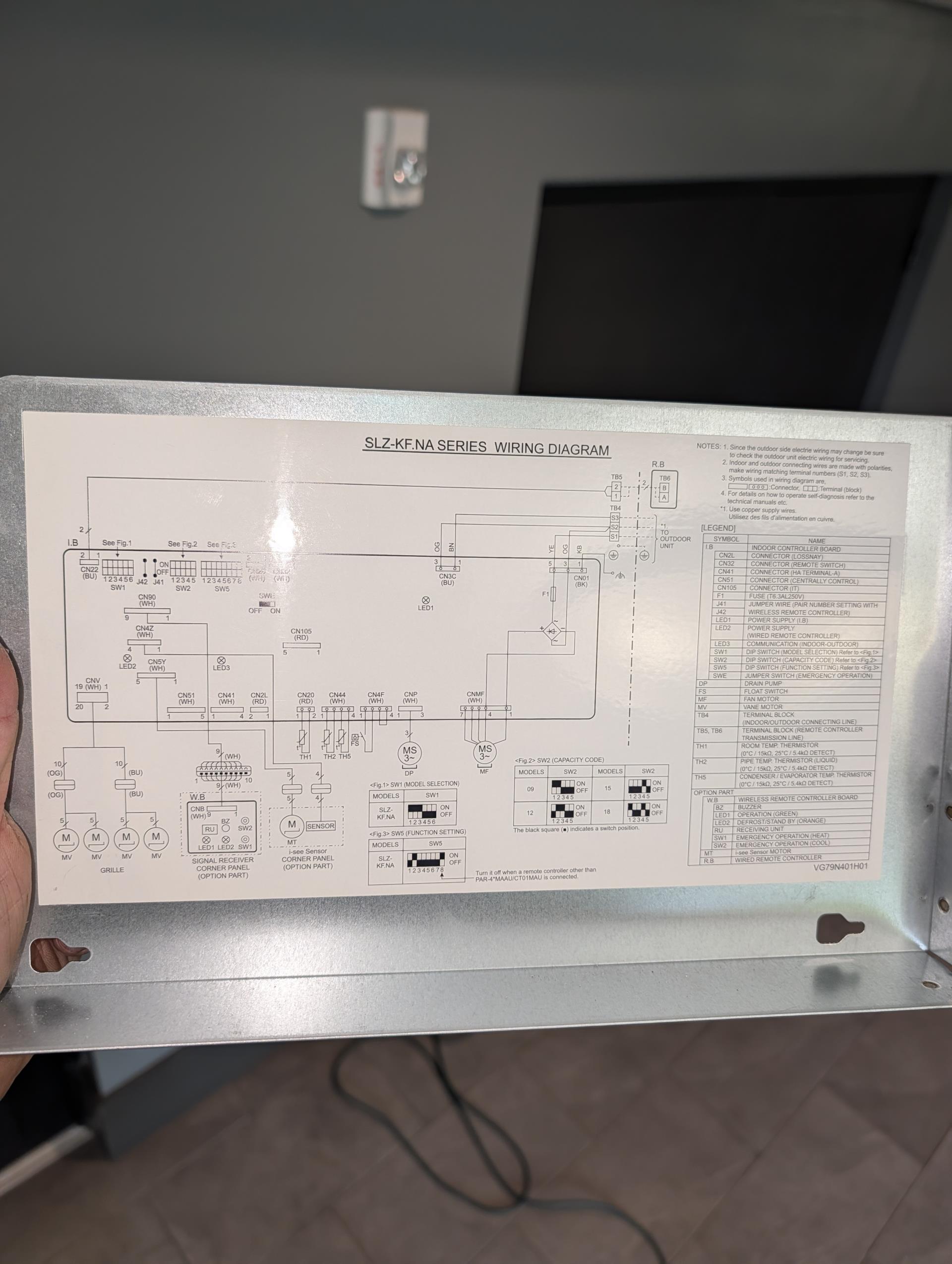 Issue is system producing 93°+ supply air when running in cooling.
Wayne did reset power and made sure filters were clean.n
When I arrived there were no error codes. 
Found reversing valve coil reasons 1.19kOhms  which is within range according to troubleshooting guide. 
Also found 215 volts present from control to reversing valve contacts CN721 after resetting power and waiting 3 min. According to troubleshooting flow chart, new control board is needed. See photos. 
*I also turned dipswitches 8 to OFF per instructions to do so if not using the Mitsubishi brand remote controller. 

We need to order outdoor control.

System was installed February 2025. Covered under Dibiase guarantee. 