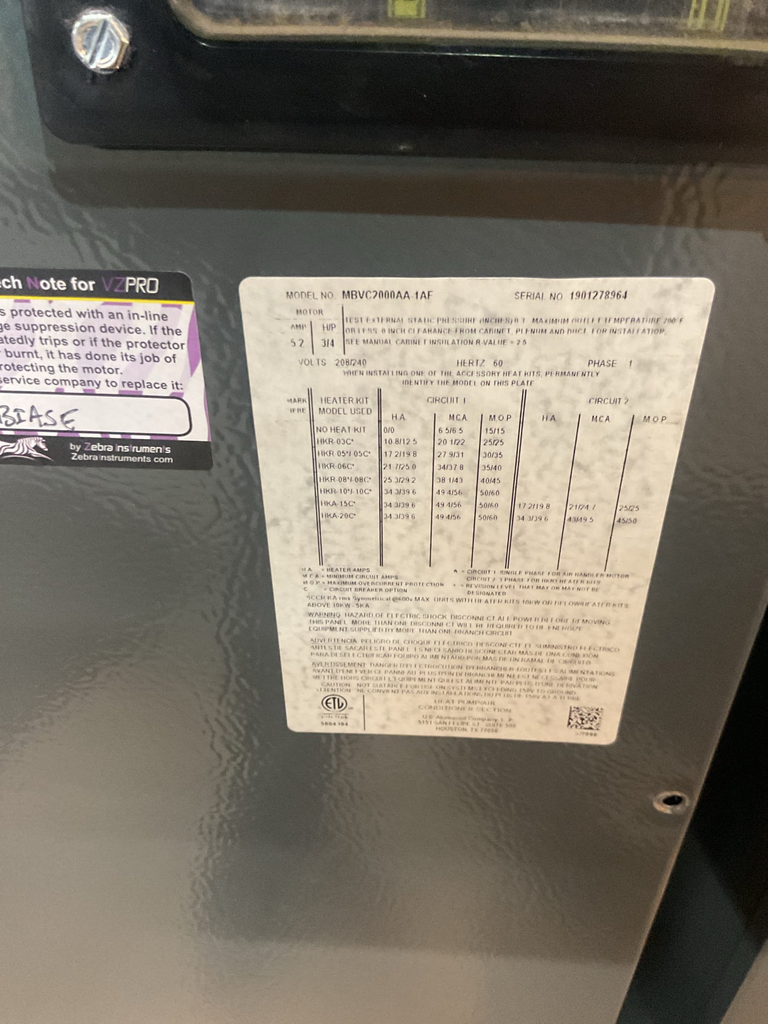 Completed AC tune up for 4 Ton Daikin inverter heat pump system
System dates to 2019. About 7 years old. 

Replaced 25x25x1 filter media provided by homeowner 
Indoor and outdoor coils in good condition 
Inspected wiring, controls, electric motors and components;
Measured temperature split and static pressure 
Inspected drains; clears tested pump; system lacks overfill protection and floor water detection shut off switch. Provided estimate for each of these. *Also sent updated estimate to run new vinyl discharge tubing to a barb in the 3” PVC. There was one incident of frozen drain line this winter. 

Assessed refrigerant charge checked pressures. Good

System operating well at this time. 