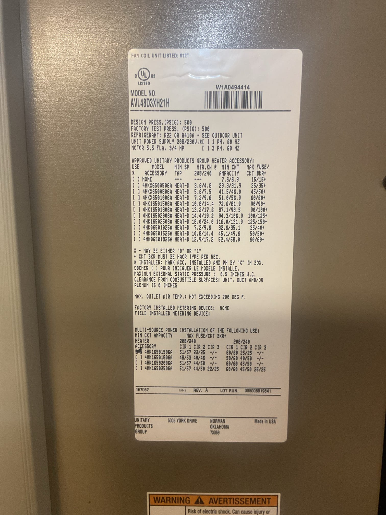 Completed AC tune up for 4 Ton Amana Luxaire heat pump system.
System dates to 2010 16 years old. 

Replaced 20x22x1 filter
Indoor and outdoor coils in good condition 
Inspected wiring, controls, electric motors and components; the wiring in the electric panel and ant the air handler high voltage needs to be repaired/re-done as described at last visit. Provided updated email  estimate for this. Also left estimates for surge protectors 
Measured temperature split and static pressure 
Inspected drains; tested pump; the AC drain should be trapped because it is installed at a point on negative side of airflow. 
Checked integrity of compressor motor (mega ohm test)

Assessed refrigerant charge checked pressures. 

AC system operating well at this time but system is beyond what is considered replacement age of a heat pump system (10 years).  Consultation for system replacement are free fro, Dibiase 