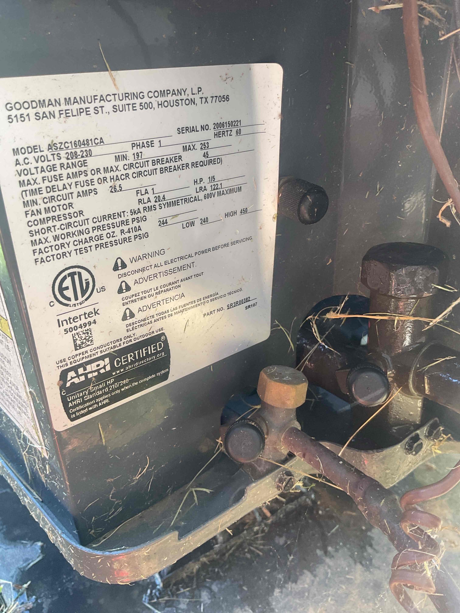Luis 5-18-26

performed ac tune up on attic air handler with 4 ton heat pump. Check electrical low and high voltage connections and components, flush drain check airflow supply and return air temps ok. Check coil contamination system ok, Check outdoor unit electrical, refrigerant pressures and levels ok. Capacitor ok. Cycle heat pump ok. System is operational and running to manufacture specifications. 