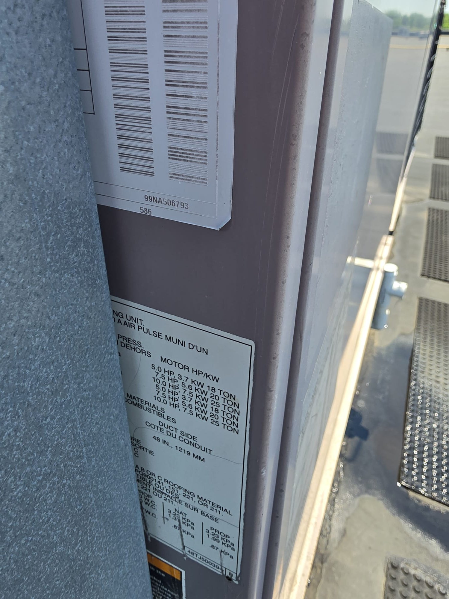 Rwviewed units on the roof and recorded pictures.  Units 1 and 7 are looking to be replaced.  Looking to get this done in the next 2 weeks if possible.