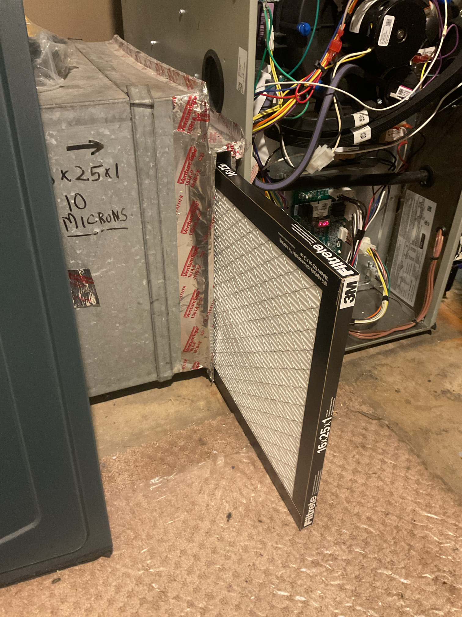 I arrived to the customers home to service their 1 yr old trane a/c system . I checked the wiring connections and the voltages . I checked and replaced the indoor air filter , the filter size is 16x25x1. I Inspected the indoor coil and tested the primary drain pan and cleared and tested the water drains and traps if applicable. I Took indoor temp splits at the return and the supply  and checked the blower motor condition and operation. I looked  at the outdoor unit wiring connections and voltages . I inspected  the outdoor components and checked my unit pressures by using super heat sub cool method.  System in good operating condition at this time. 

Collected for service contract renewal for $189.00 paid by cc. 
