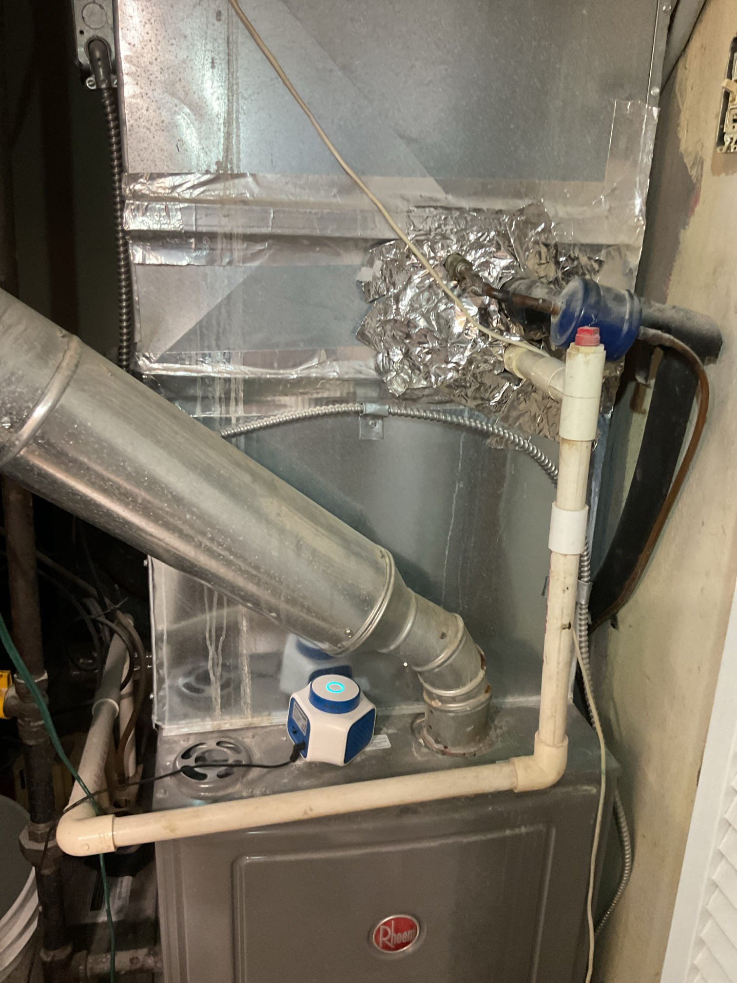 2.5 Ton R22 dates to 1994. 32 years old. Completely empty of refrigerant. R22. 35/5uF dual capacitor also failed.
Indoor coil is uncased. 

Only sensible thing to do is replace AC.

Furnace is 8 years old. Rheem 80% efficient 100,000 BTU. 

1720 sq ft home. No zoning controls. 

Homeowners only interested in replacing AC. 

Homeowner paid for diagnostic fee today.

Bob is scheduled to come tonight for consultation 

• No obligation quote to replace system
• A Comfort Specialist will provide several options to suit your comfort needs and budget
• New equipment can offer better reliability, greater efficiency and improved comfort
• Higher efficiency models run quieter and cost less to operate
• Gain peace of mind with manufacturer and service provider warranties