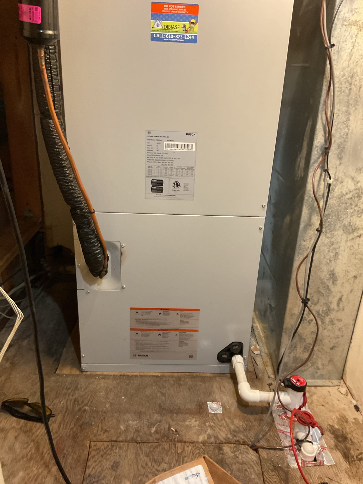 Homeowner mentioned that they had to manually empty the condensate pump to get system to work.
When I arrived I brushed out EZ trap body. Then tested pump. Drain line Appeared to be clear. I removed the short piece of discharge tubing and blew drain line with C02 just to. E sure drain is clear. 
Tested several times. Drain terminates in 1/2” pvc at the work sink at the other side of basement.

Replaced 18x20x1 air filter,
Was last replaced 6/22/23. Very dirty. Recommend replacing every 3-4 months. 
Tested system afterwards. 22° Temperatures split (77-55) Good
Recommend adding condensate pan treatment tabs every month. 

System operating well at this time. 


