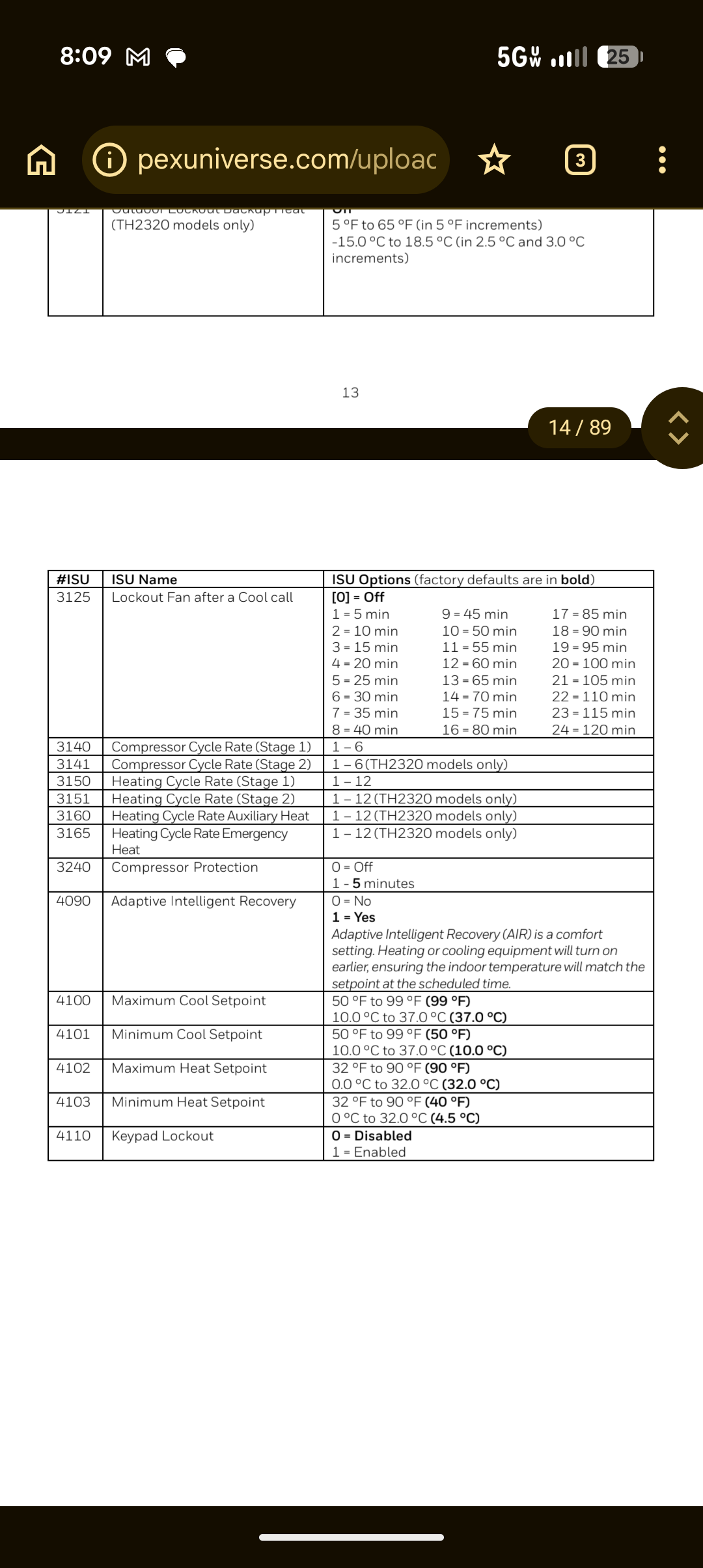 This job was created to make email estimates for Williamson Alumni Hall main classroom thermostat upgrade. Current thermostat is outdated mercury bulb type. 

They wanted options that would allow for keypad lockout to prevent students from changing setpoints e.t.c

Provided (2) options:
1. Honeywell S1200 Smart thermostat. Can be connected to WiFi and First Alert app and controlled remotely AS WELL AS keypad lockout. The advantage here is being able to monitor the equipment and its performance remotely. 

Or

2. FocusPro non-WiFi thermostat that does have keypad lockout capability
 