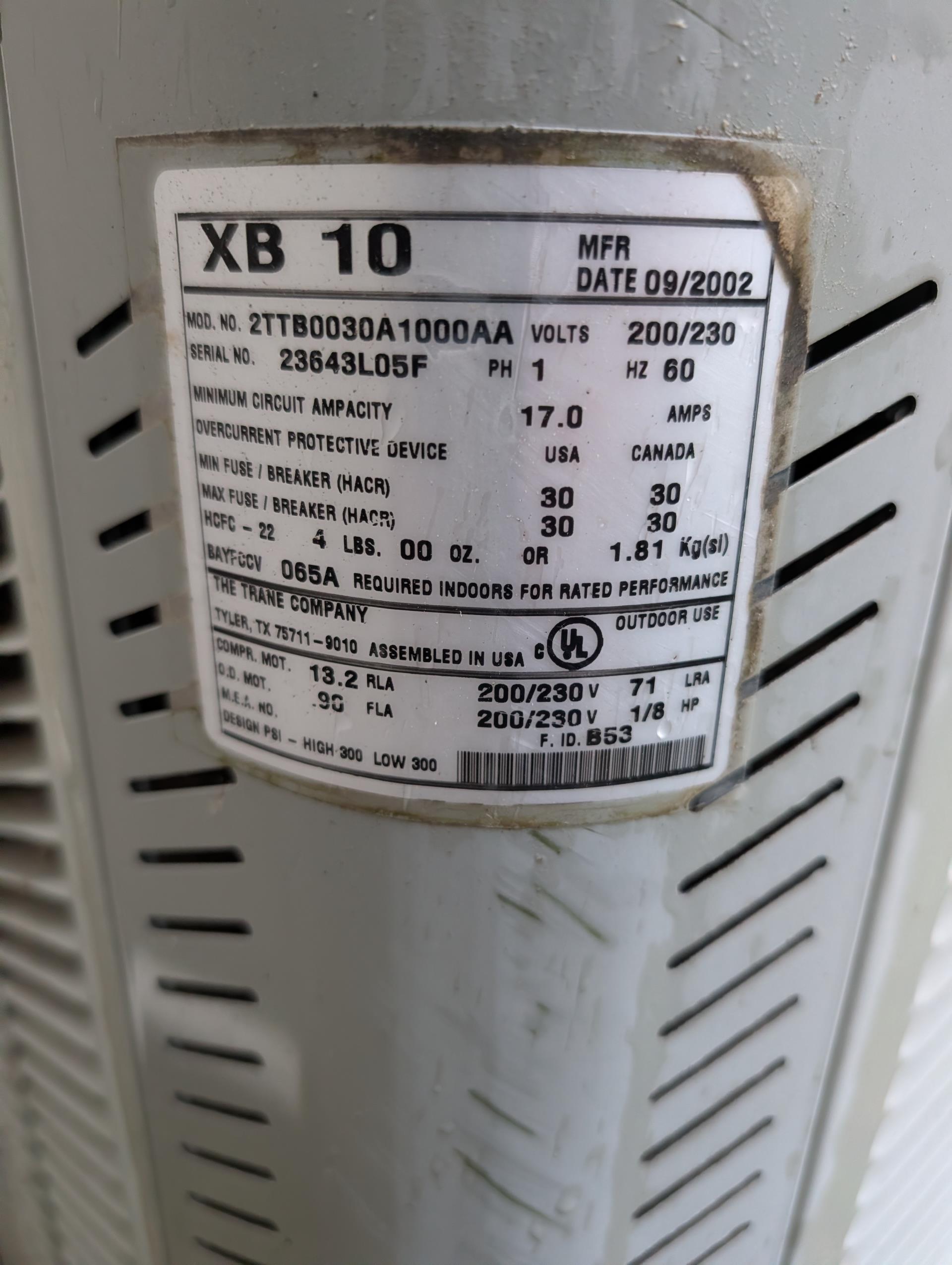 Completed AC tune up for 2.5 Ton Trane AC system
Equipment is 2.5 Ton AC with 60,000 BTU natural gas furnace. We installed furnace in February this year. The AC dates to 2002. R22 refrigerant. 24 years old

16x25x1 filter ok; left additional on site, check filters frequently during construction especially drywall and sanding. Do not run the equipment blower when sanding/finishing drywall. 
Indoor coil has lots of rust as to be expected given its age; outdoor coil ok
Inspected wiring, controls, electric motors and components; left estimate for surge protector for the outdoor equipment circuit. Indoor blower motor has surge protector 
Thermostat is hanging off the wall slightly because he has painters working. Left labor only estimate to properly anchor the thermostat back. Best to do this after painting is done. Also provided estimate for WiFi smart thermostat and another estimate to install non WiFi thermostat. 
Measured temperature split and static pressure 
Inspected drains, there ar