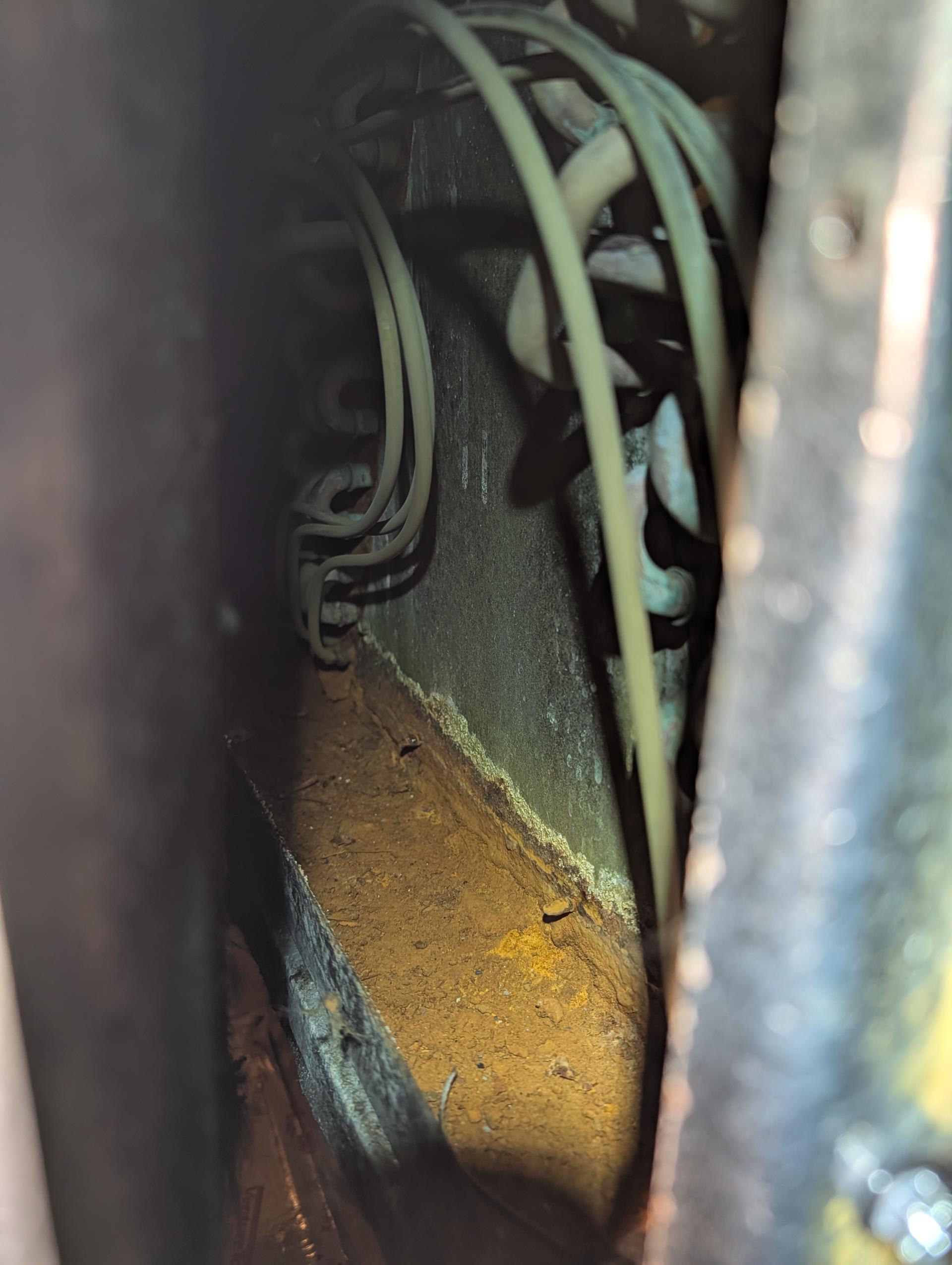 Completed AC tune up for 2.5 Ton Trane AC system
Equipment is 2.5 Ton AC with 60,000 BTU natural gas furnace. We installed furnace in February this year. The AC dates to 2002. R22 refrigerant. 24 years old

16x25x1 filter ok; left additional on site, check filters frequently during construction especially drywall and sanding. Do not run the equipment blower when sanding/finishing drywall. 
Indoor coil has lots of rust as to be expected given its age; outdoor coil ok
Inspected wiring, controls, electric motors and components; left estimate for surge protector for the outdoor equipment circuit. Indoor blower motor has surge protector 
Thermostat is hanging off the wall slightly because he has painters working. Left labor only estimate to properly anchor the thermostat back. Best to do this after painting is done. Also provided estimate for WiFi smart thermostat and another estimate to install non WiFi thermostat. 
Measured temperature split and static pressure 
Inspected drains, there ar