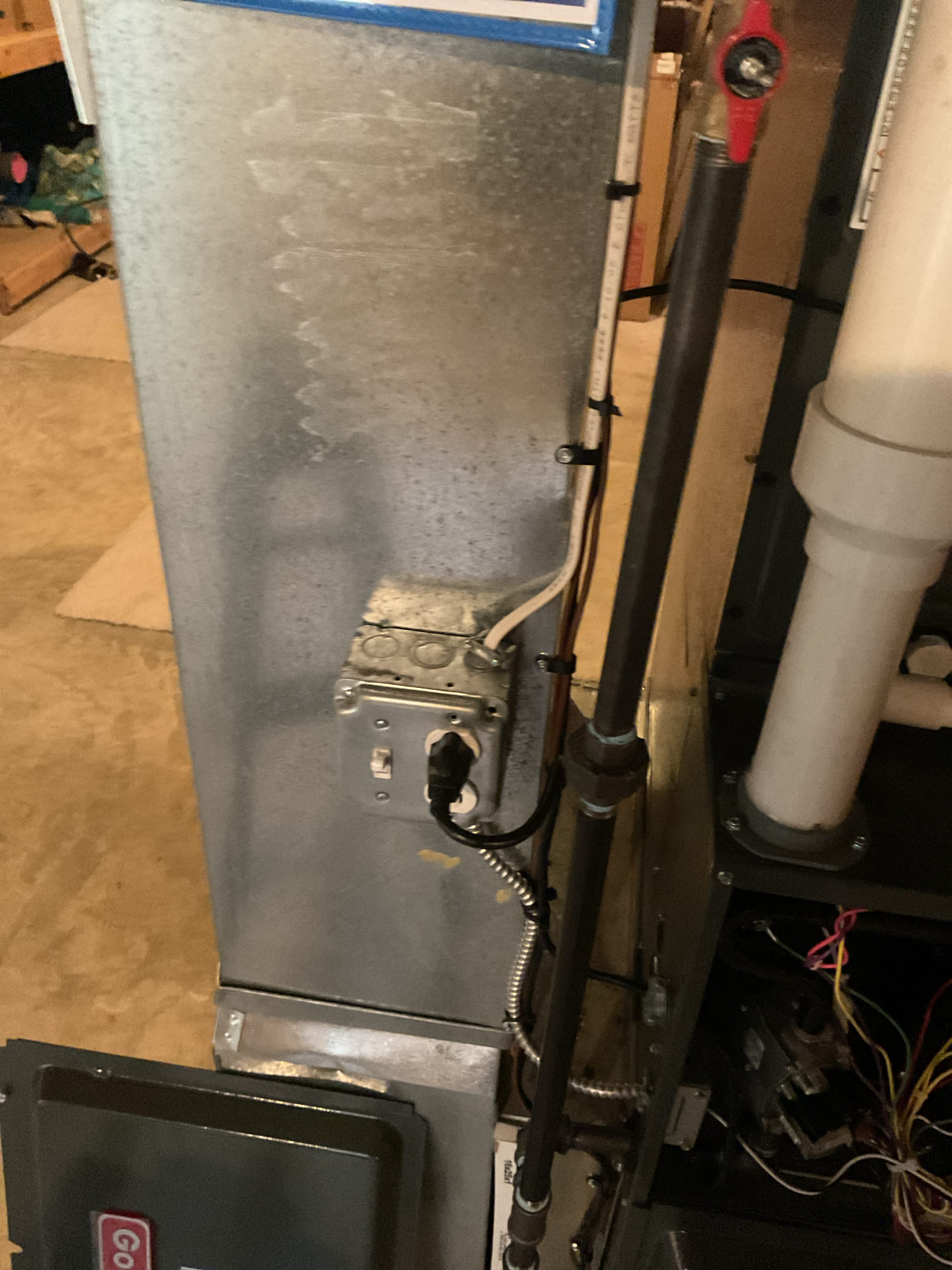 I arrived to the customers home to perform a Q.A. Inspection on there new 1 stage Goodman 90%  gas furnace and a/c system.  I started with checking the air filter , the filter size is 16x25x1. I checked the overall neatness and performance of the newly installed system. I checked over all system accessories. I checked all my electrical connections and voltages. I inspected and tested the  burners , flame sensor and the igniter. I water tested all tubing and hoses. I inspected the exhaust and fresh air pipe for restrictions and bellies. I inspected the inducer and the blower motor operation. I checked and tested for combustion and temp splits. I looked at the overall install of the outdoor a/c. I checked the system level and the level of the disconnect. Made sure all penetrations were sealed. Checked the electrical connections and checked for caps. Everything is in good working order. 
