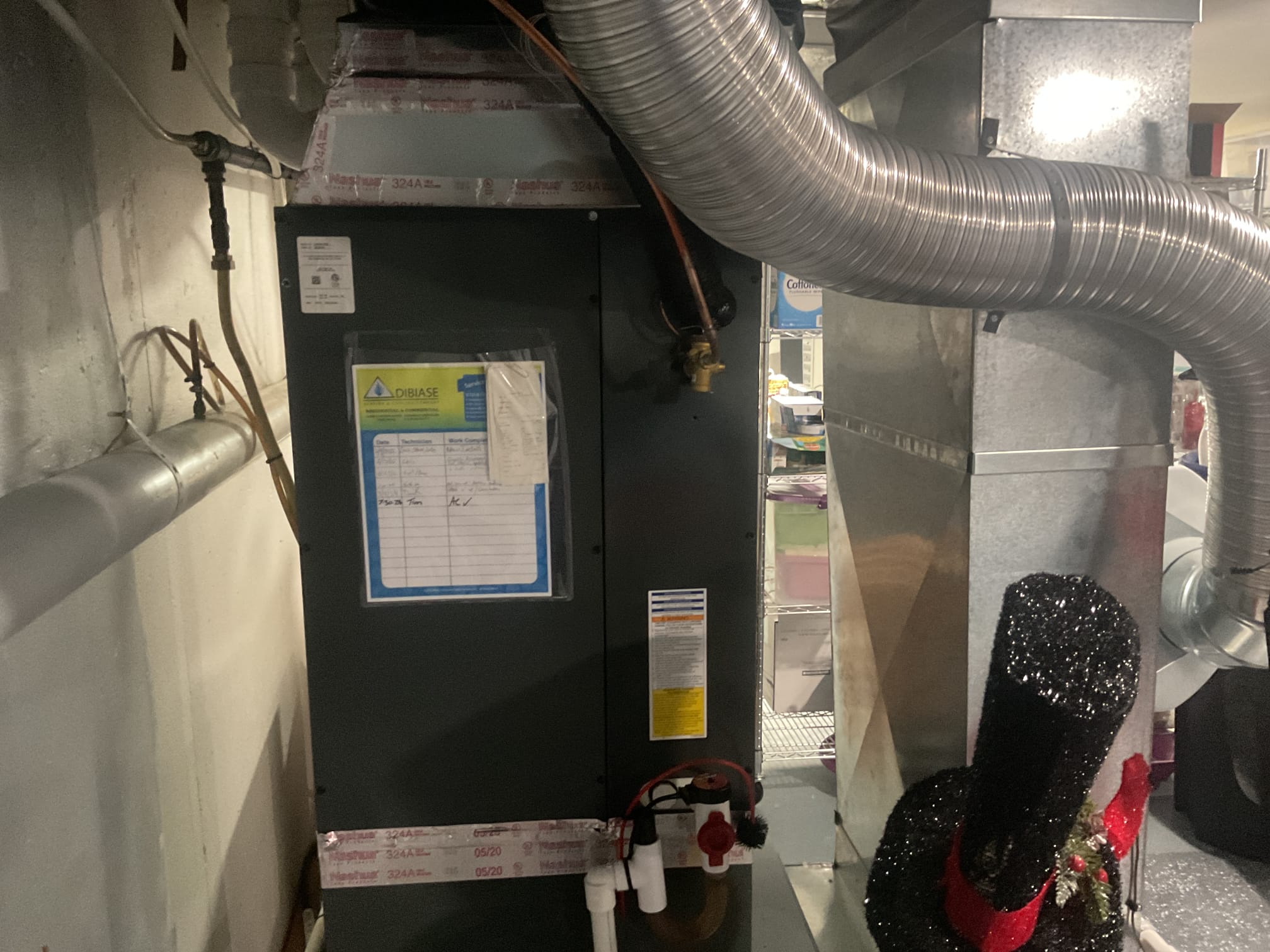 5/22/26. Kurt performed precision a/c tune up on 2022 amana a/c system. Replaced aprilaire 413 ( provided by homeowner. ) checked all electrical connections and components. Checked temperature split. Flushed condensation drain. Talked to homeowner about installing a surge protector for Ecm blower motor. Tested outdoor capacitor. Checked refrigerant pressures and temperatures. Found outside condenser coil very dirty showed homeowner this. She will more than likely clean the coil herself. Provided estimate just in case. A/c is working properly at time of service. 
