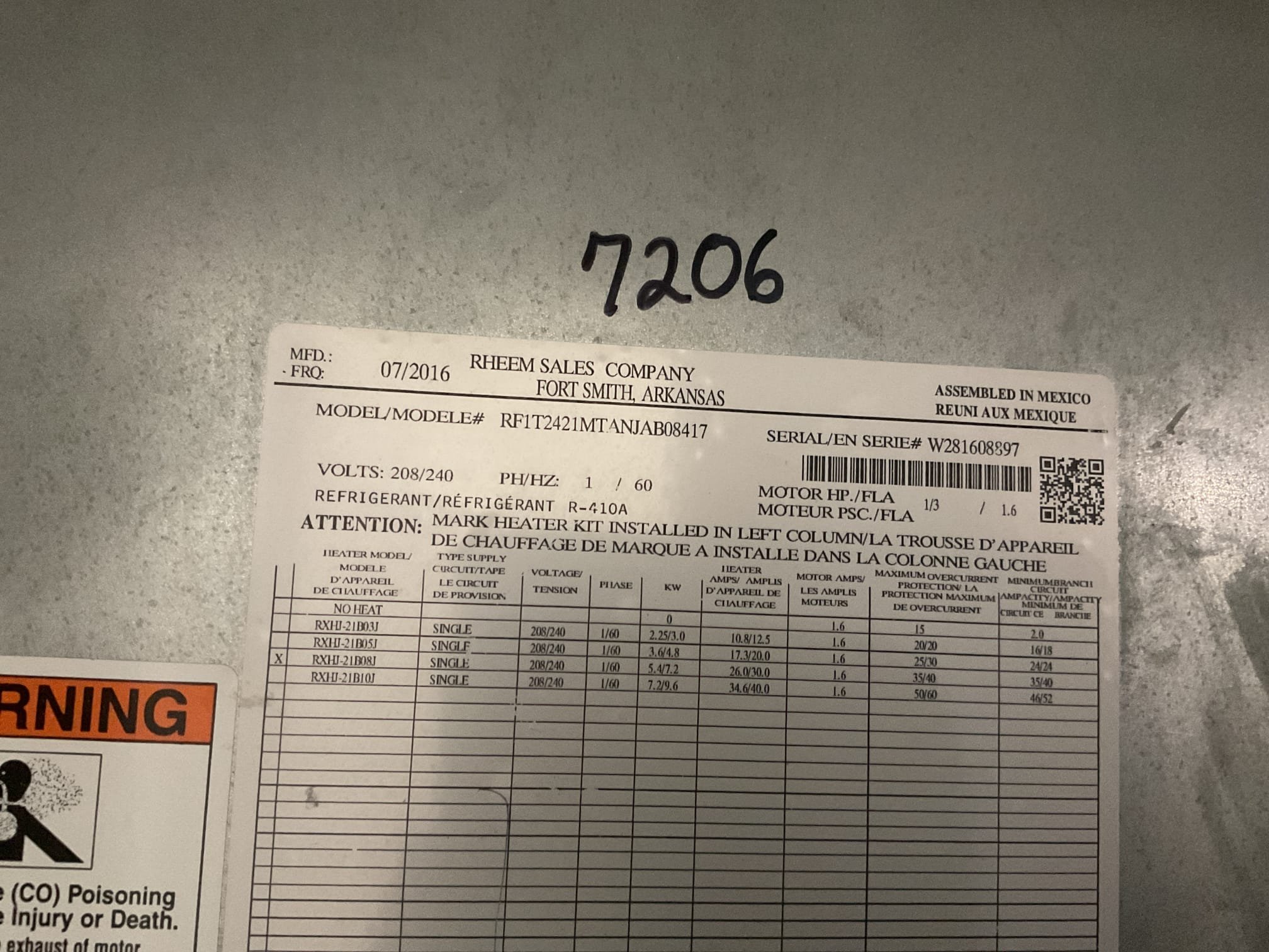 5/22/26. Gave system a call for cooling on 2016 Rudd heat pump. Found thermostat going thru delay and constantly going back into a delay. Jumped out wiring at thermostat and found it blew the 3 amp fuse. Put in new fuse and went up to the rooftop. Found shorted contactor tested a 1.1 ohms. Replaced contactor and tested operation. After getting system running found pressures slightly low. 410a refrigerant pressures were 243/91. Added 14 ozs of r410a provided by Atwater. Now pressures are 262/103 with 12 subcooling. Temperature split is 19 degrees. A/c is working properly at time of service. 