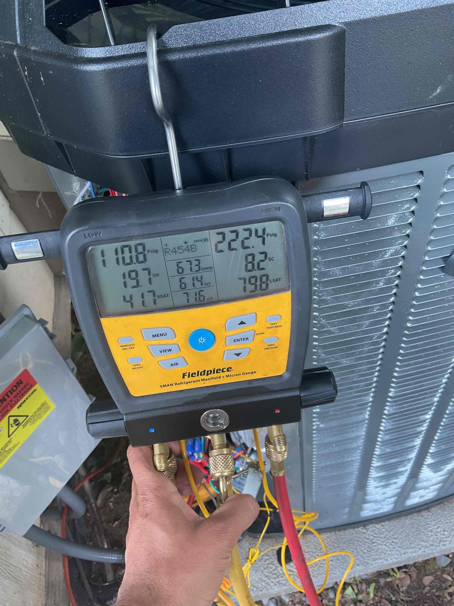 Luis 5-22-26 performed quality assurance on recently installed air handler and ac unit. Attic system ok test safeties ok. Check wiring and airflow settings 1100 cfm test drain ok condensation pump. I insulated ez trap. Check outdoor unit refrigerant levels ok. System is working properly. 