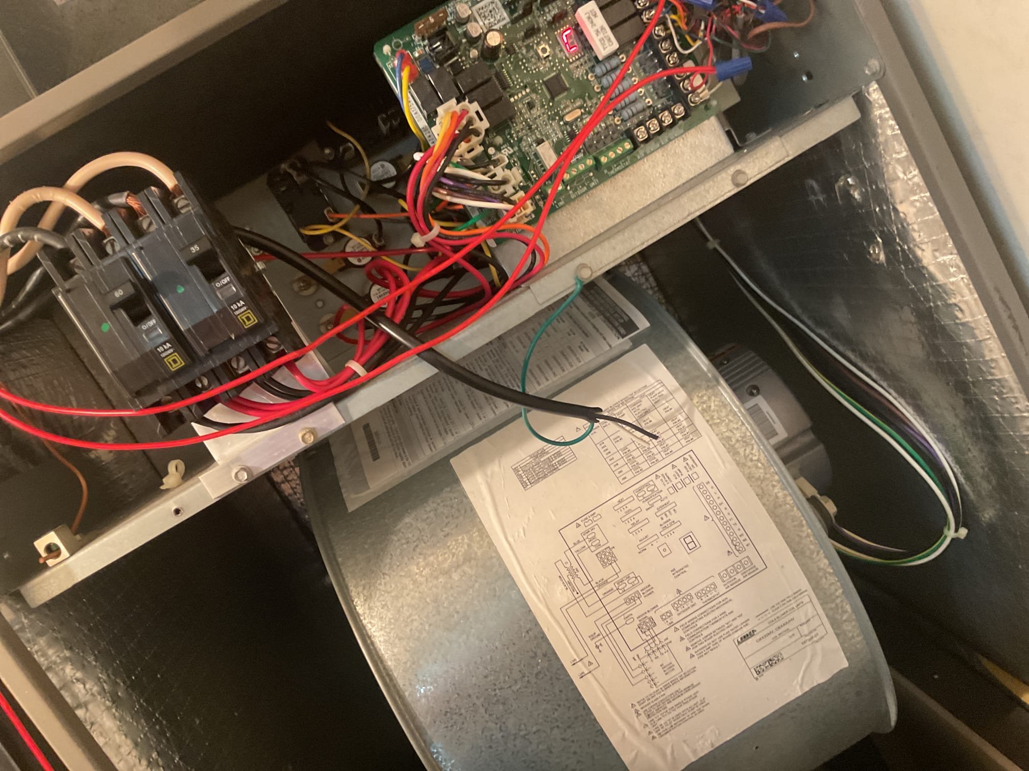 5/22/26. Fully assessed no cooling situation on 13 year old Lennox heat pump system. Found heat pump not running outside. Found circuit board displaying high pressure lock out but not coming out of it after resetting power. Checked and made sure high and low pressure switches were closed and they were. Explained to the homeowner that there is a good chance there is something more wrong with the system past a failed defrost control board. Provided estimate for repair but due to being 13 years old it’s not worth the risk. Recommend replacing heat pump system. 