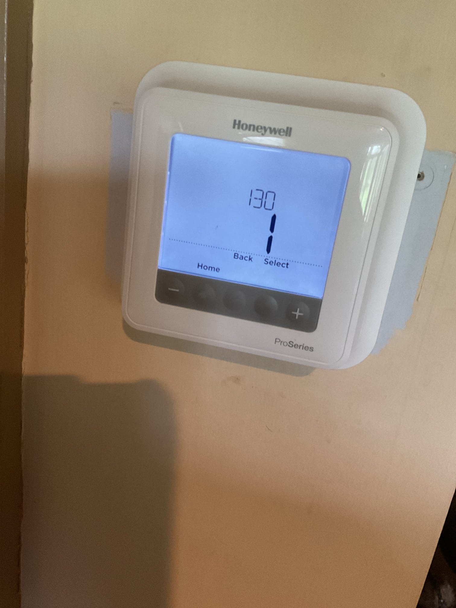 5/22/26. Recently installed system working properly, found Exsisting thermostat set up to enter a code to unlock. Un locked with Honeywell universal code 1234. Possibly from install could have also been an accident by the customer. Also found an alert on the screen for outside sensor. There is no outside sensor being used by the new system. Went into programming and removed outside sensor. Heat pump is working properly at time of service. 