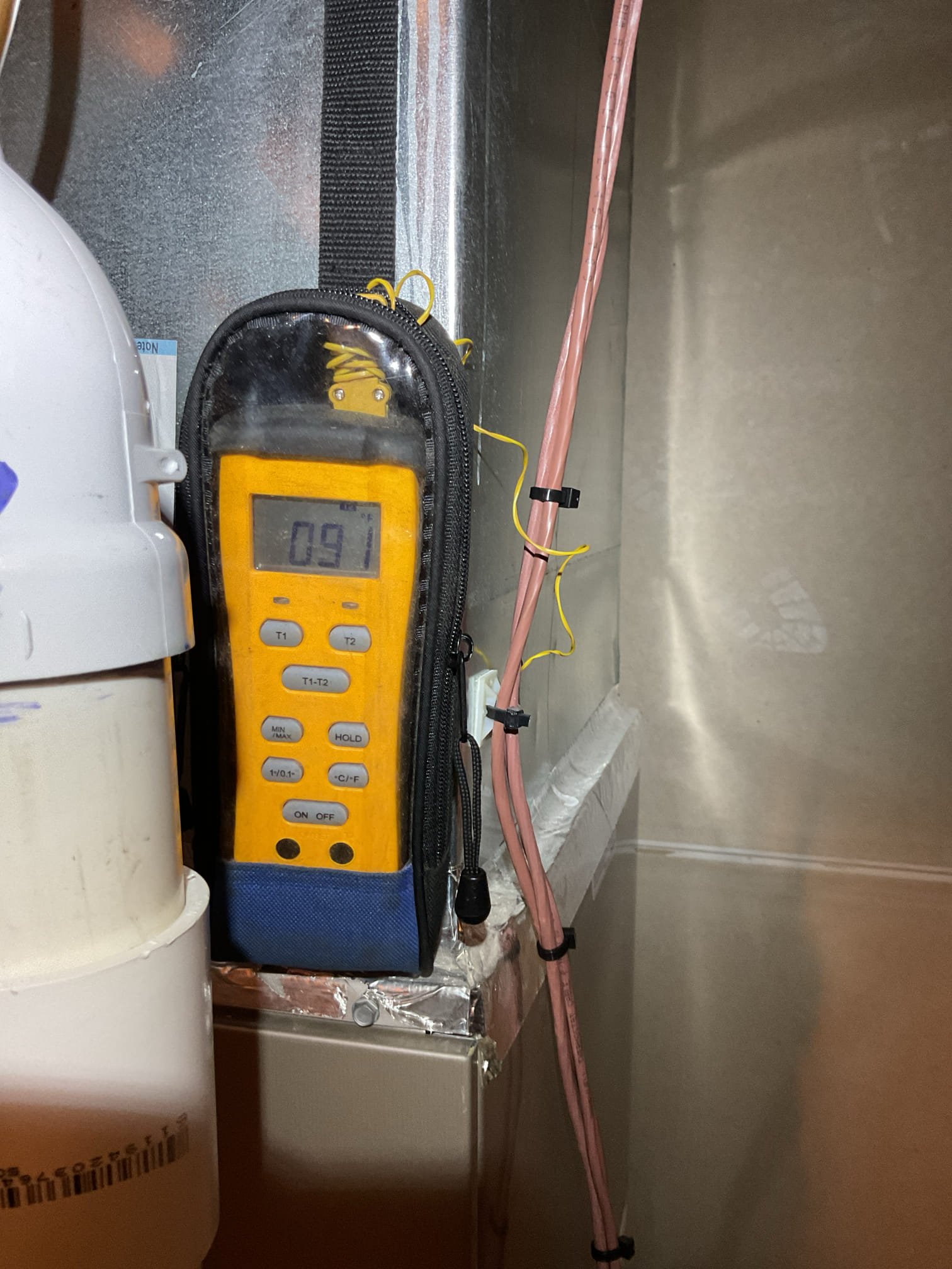 No heat. Carrier propane furnace
Found inducer motor hot to the touch. Freed motor by spinning by hand and on the following trial for ignition, inducer ran and trail for ignition completed.

Showed homeowner how to do this in case it happens again but strongly recommend recommend replacing inducer motor assembly. Provided email estimate.

Also cleaned flame sensor and checked ohm value of ignitor. Cycled furnace on and off from thermostat.

System overacting well at this time. 
 


