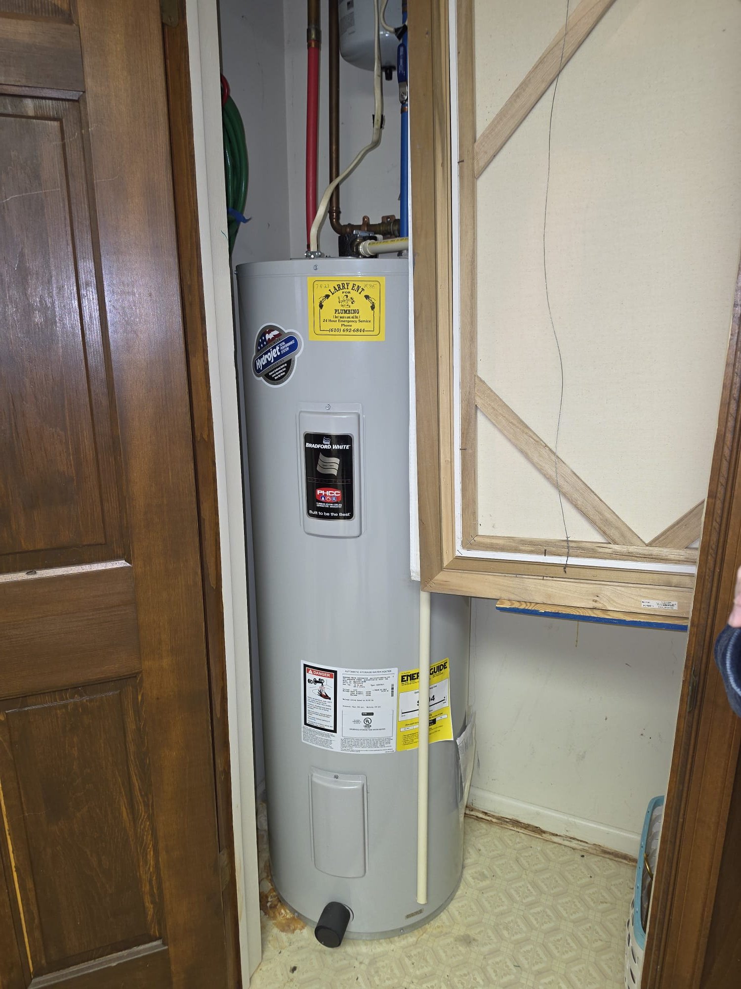 Inspected equipment and discussed options with clients.  They are very concerned with the noise from the outdoor unit and energy cost.  We discsussed options as well to put an auto shutoff on the water heater and a mixing valve to increase capcity.