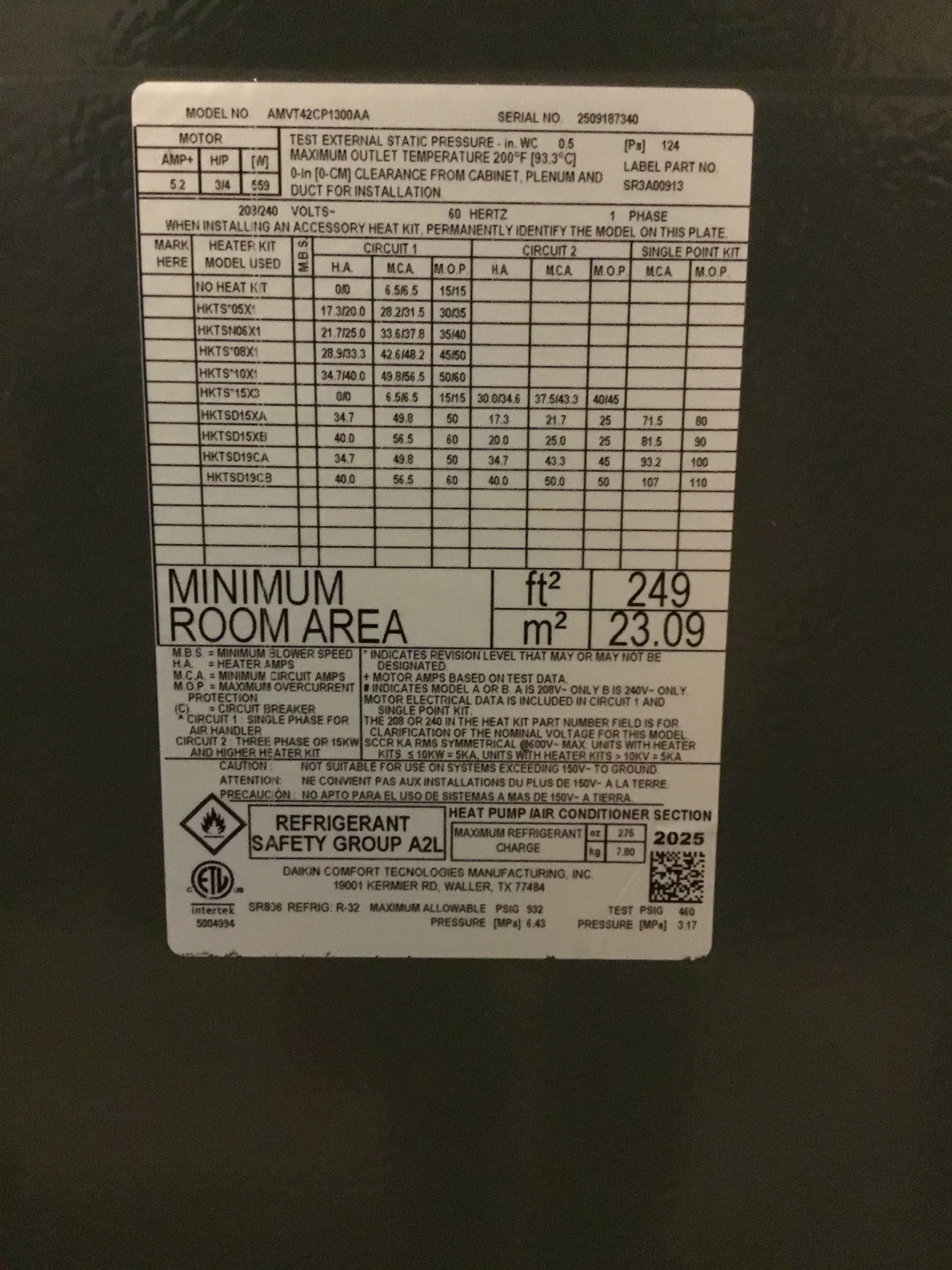 Performed QA on newly installed electric heat pump with basement air handler.  System passed inspection.  See notes on QA form regarding return visit to install supply register.  5-26-26 return visit to install supply register at the basement location, kept register off customer will open and close based on their needs. 