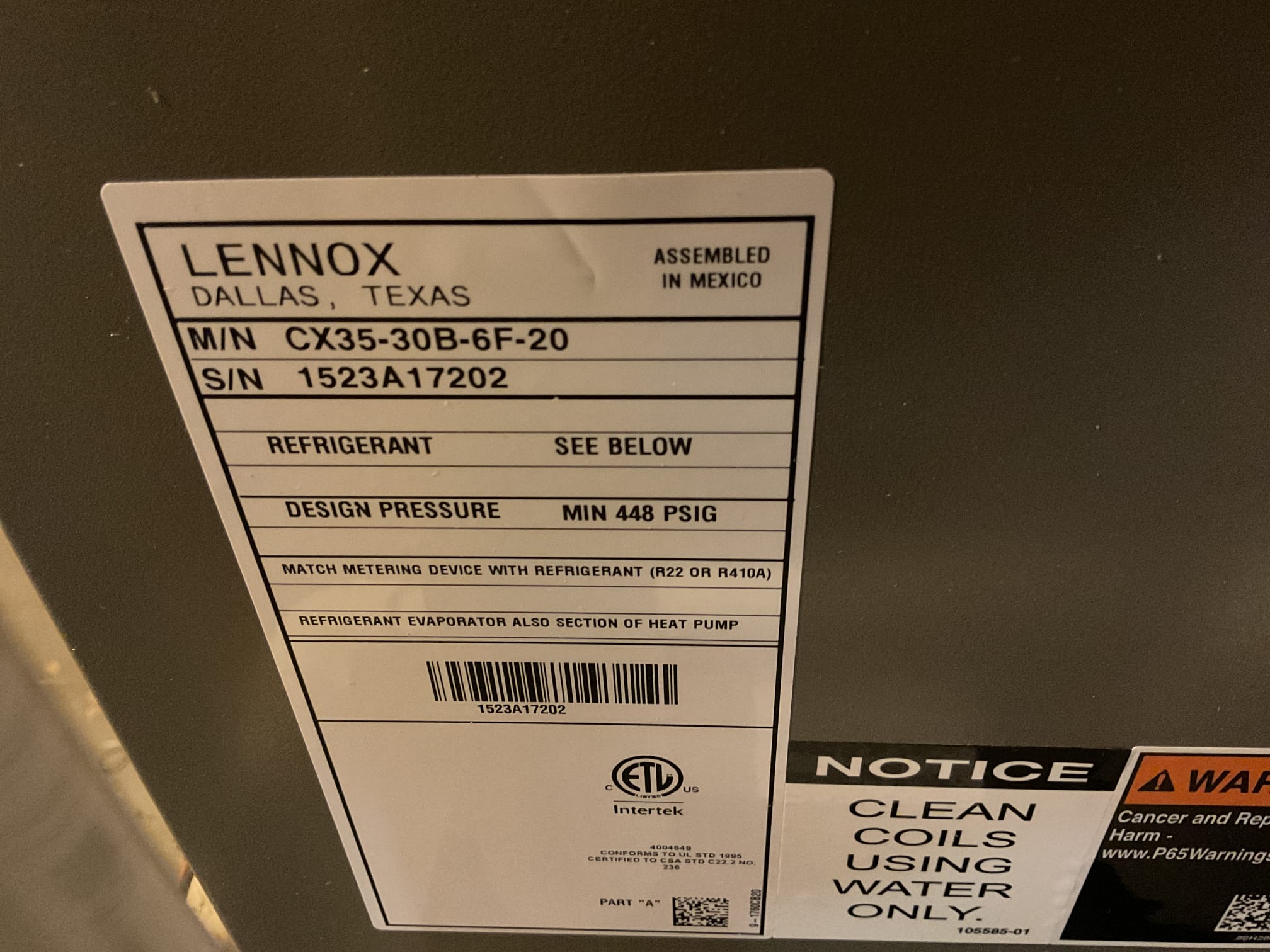 5/26/26. Performed precision a/c tune up on 2024 Lennox inverter heat pump system. Replaced 20x25x4 air filter ( provided by homeowner). Checked all electrical connections and components. Checked temperature split. Flushed condensation drain. Found no surge protection on gas furnace with several electronics on system. Highly recommended surge protection. Installed ag3000 surge protector. Did not check refrigerant pressures due to being critical charge. Heat pump is working properly at time of service. 